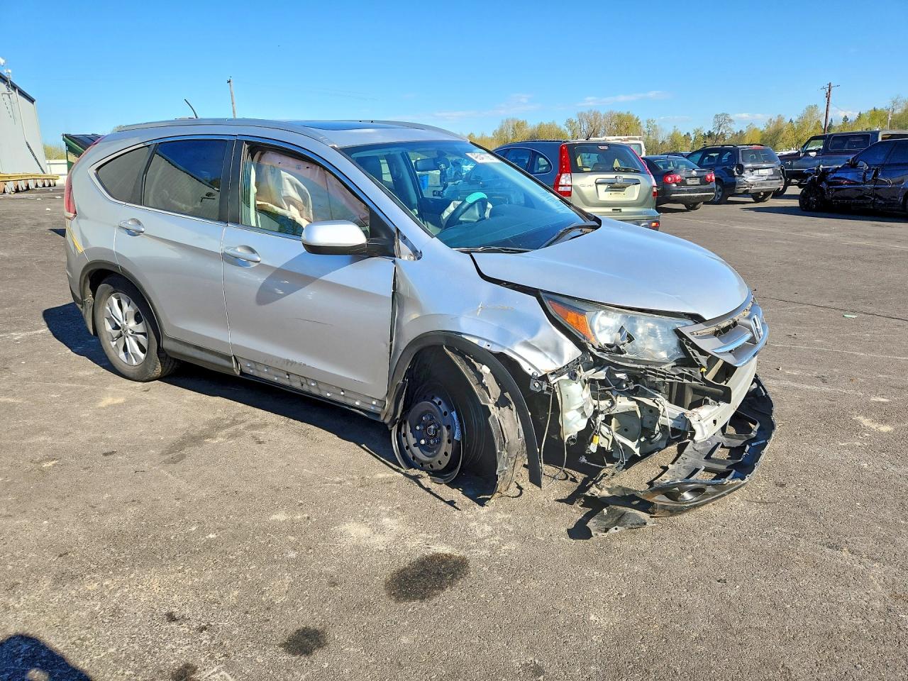 2014 Honda Cr-v Exl Silver vin: 2HKRM3H74EH518217