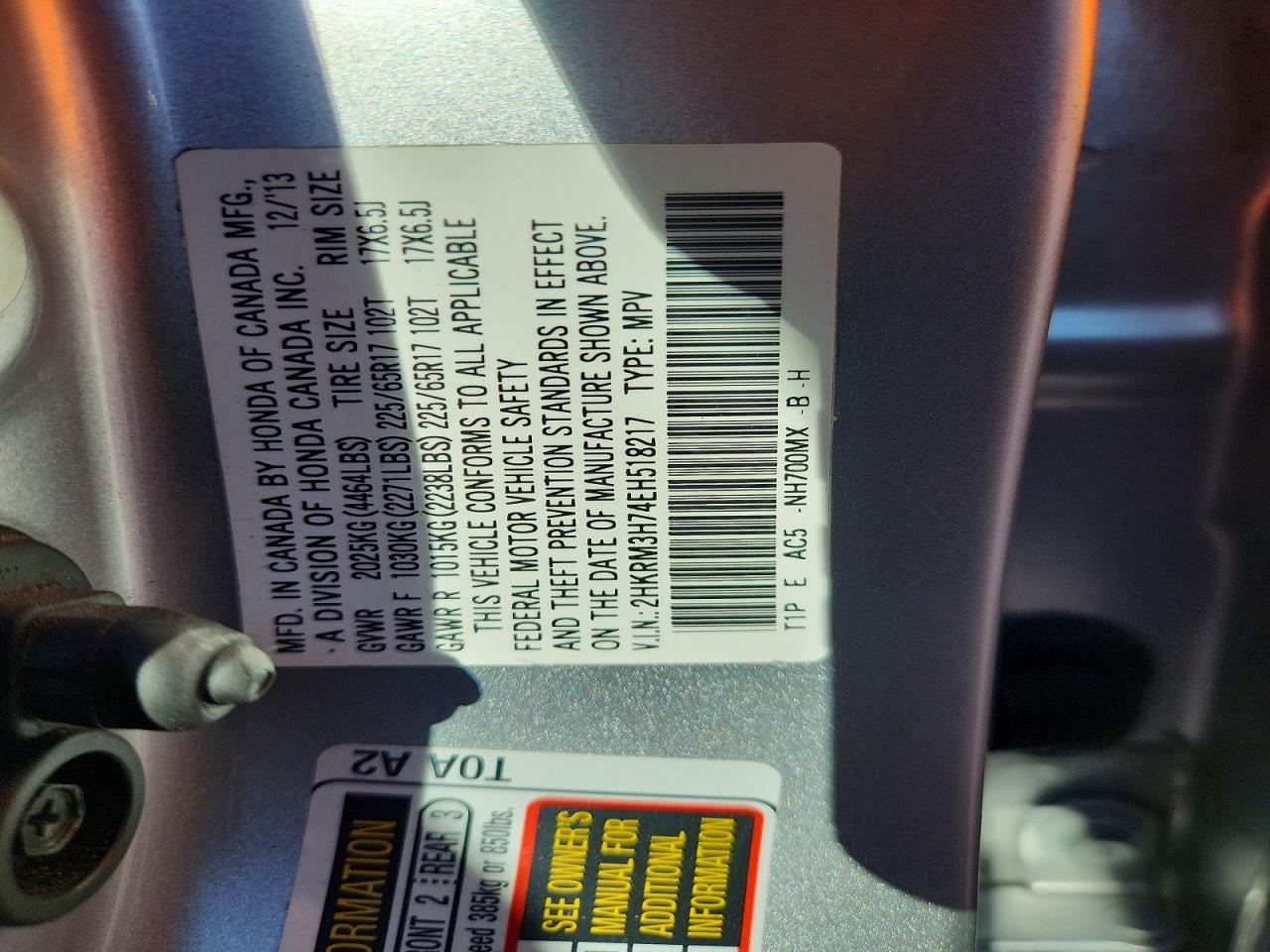 2014 Honda Cr-v Exl Silver vin: 2HKRM3H74EH518217