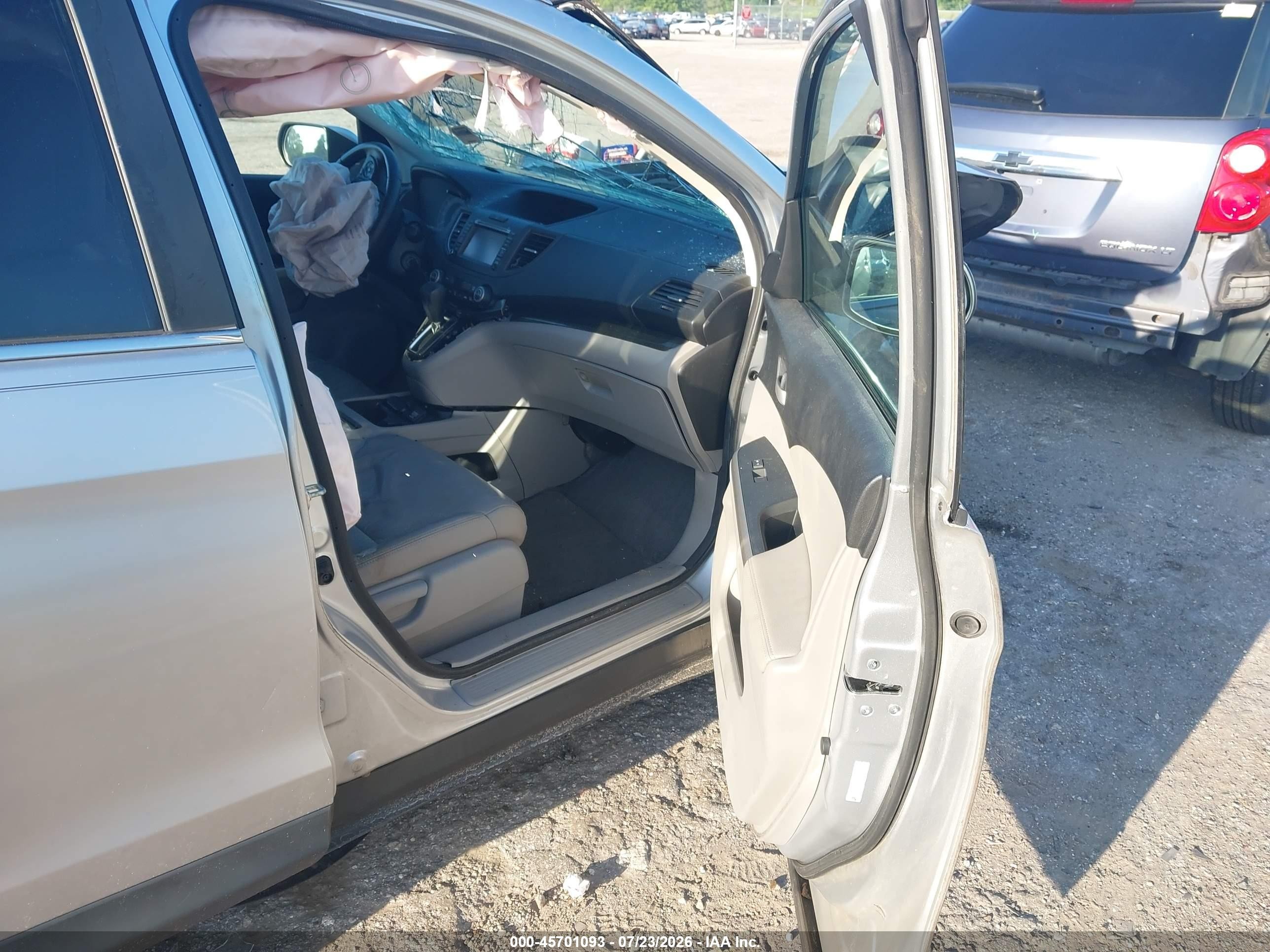 2014 Honda Cr-v Ex-l Silver vin: 2HKRM3H74EH528942