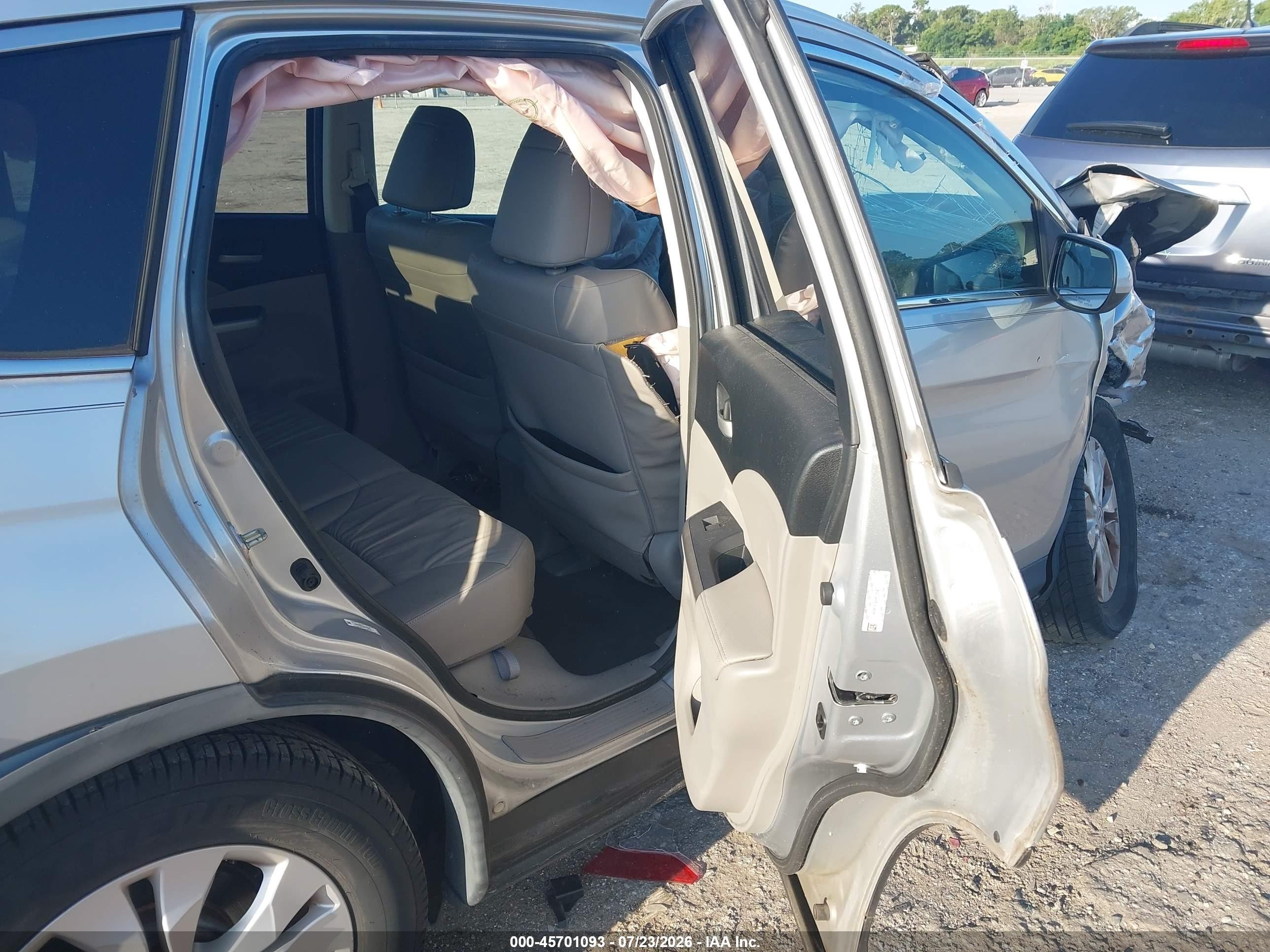 2014 Honda Cr-v Ex-l Silver vin: 2HKRM3H74EH528942