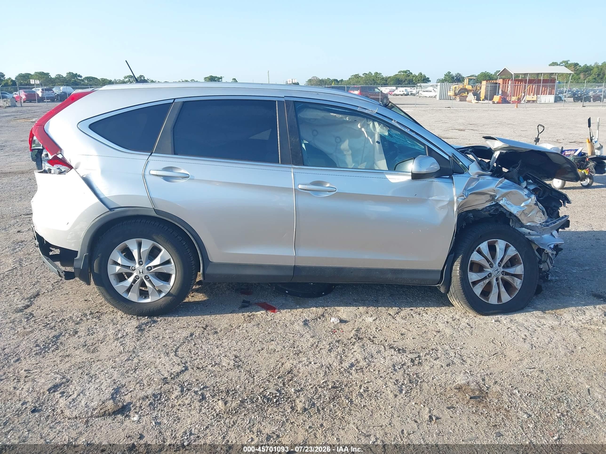 2014 Honda Cr-v Ex-l Silver vin: 2HKRM3H74EH528942