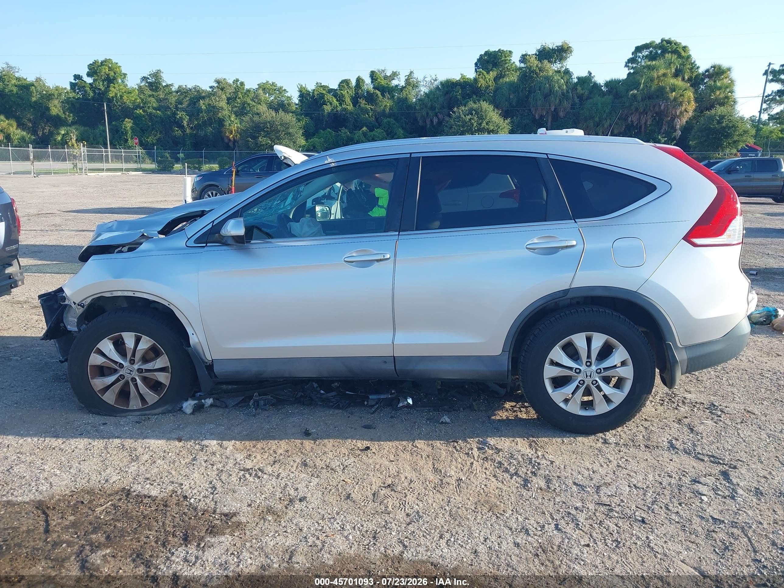 2014 Honda Cr-v Ex-l Silver vin: 2HKRM3H74EH528942