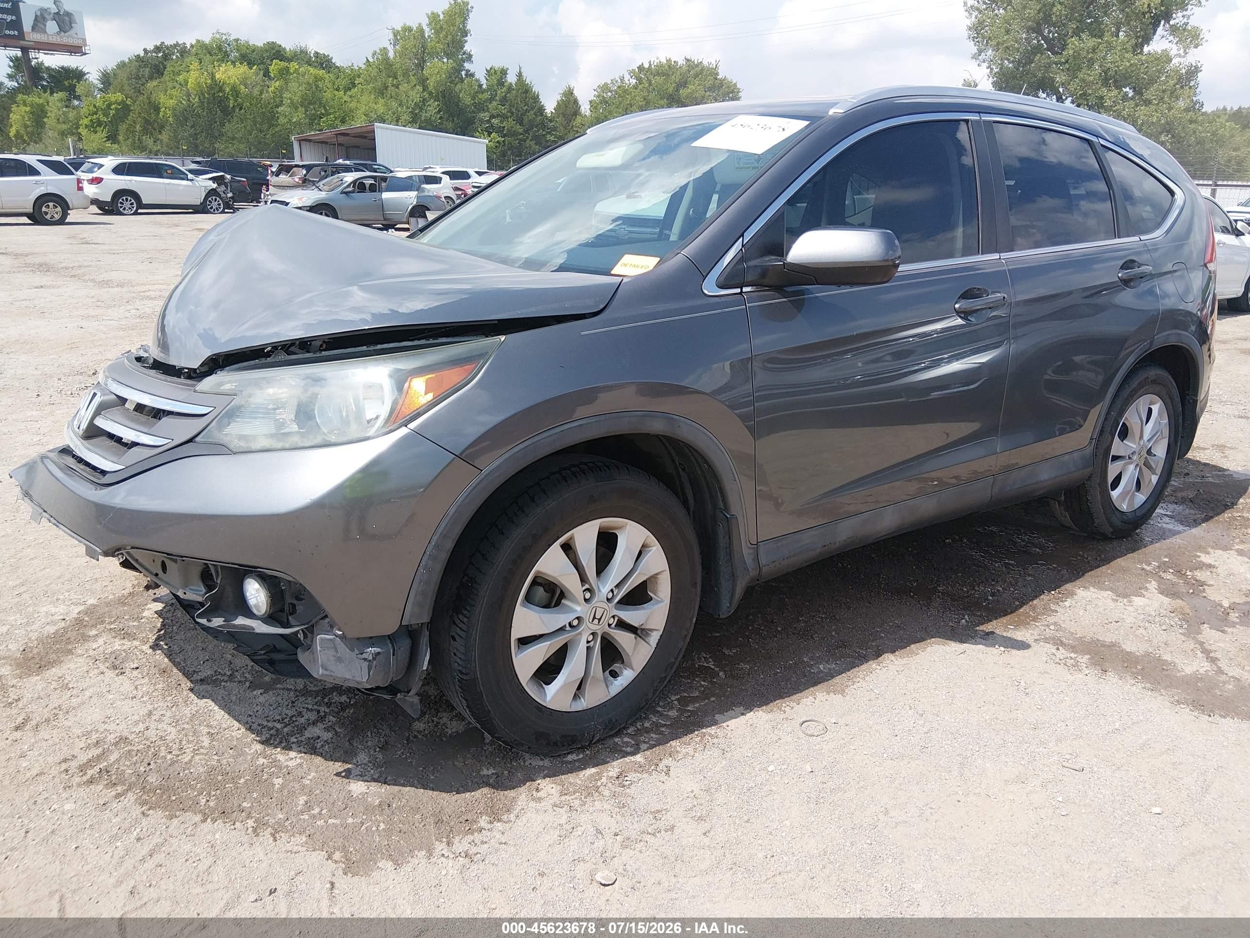 2014 Honda Cr-v Ex-l Серый vin: 2HKRM3H74EH529329
