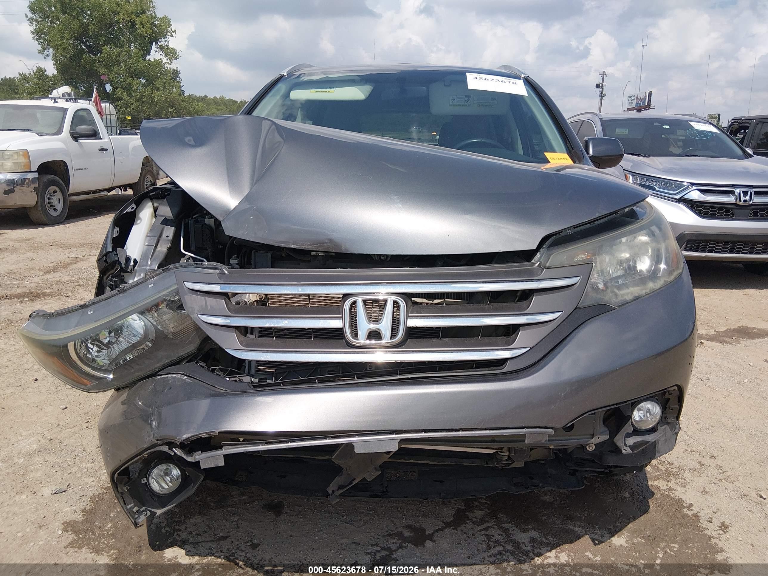 2014 Honda Cr-v Ex-l Серый vin: 2HKRM3H74EH529329