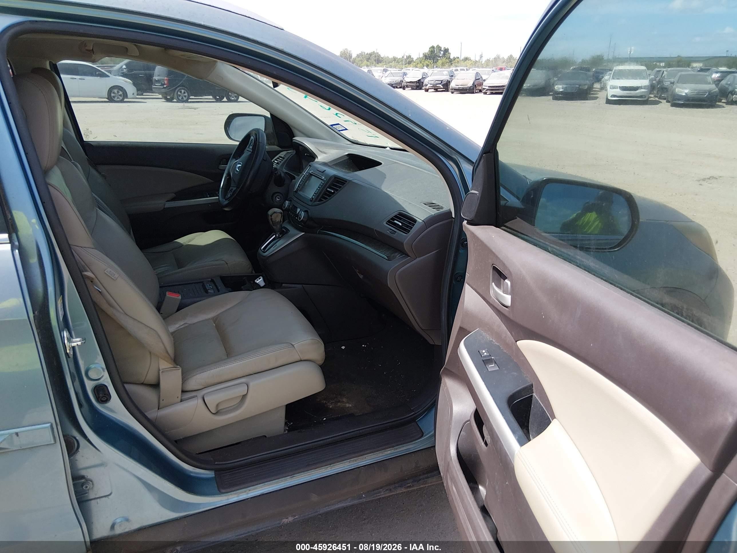 2014 Honda Cr-v Ex-l Blue vin: 2HKRM3H74EH547166