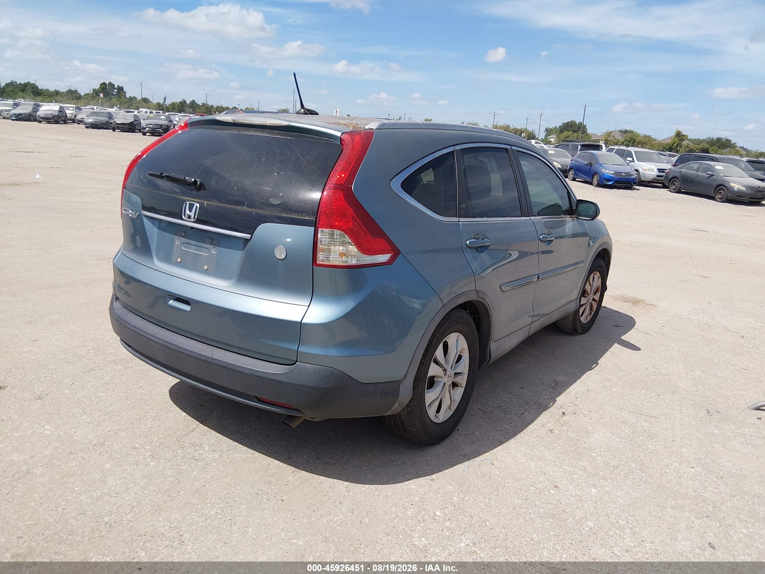 2014 Honda Cr-v Ex-l Blue vin: 2HKRM3H74EH547166