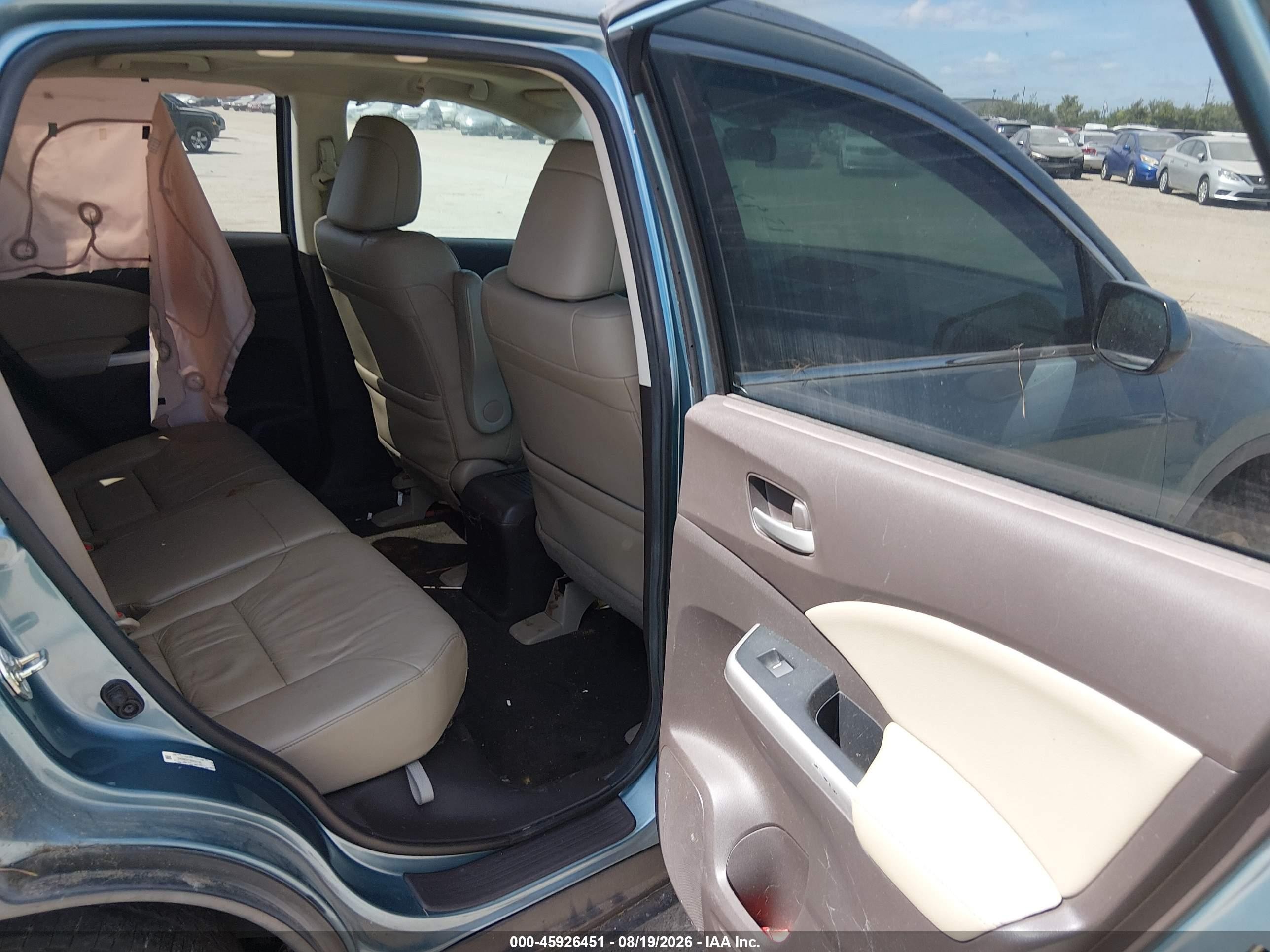 2014 Honda Cr-v Ex-l Blue vin: 2HKRM3H74EH547166
