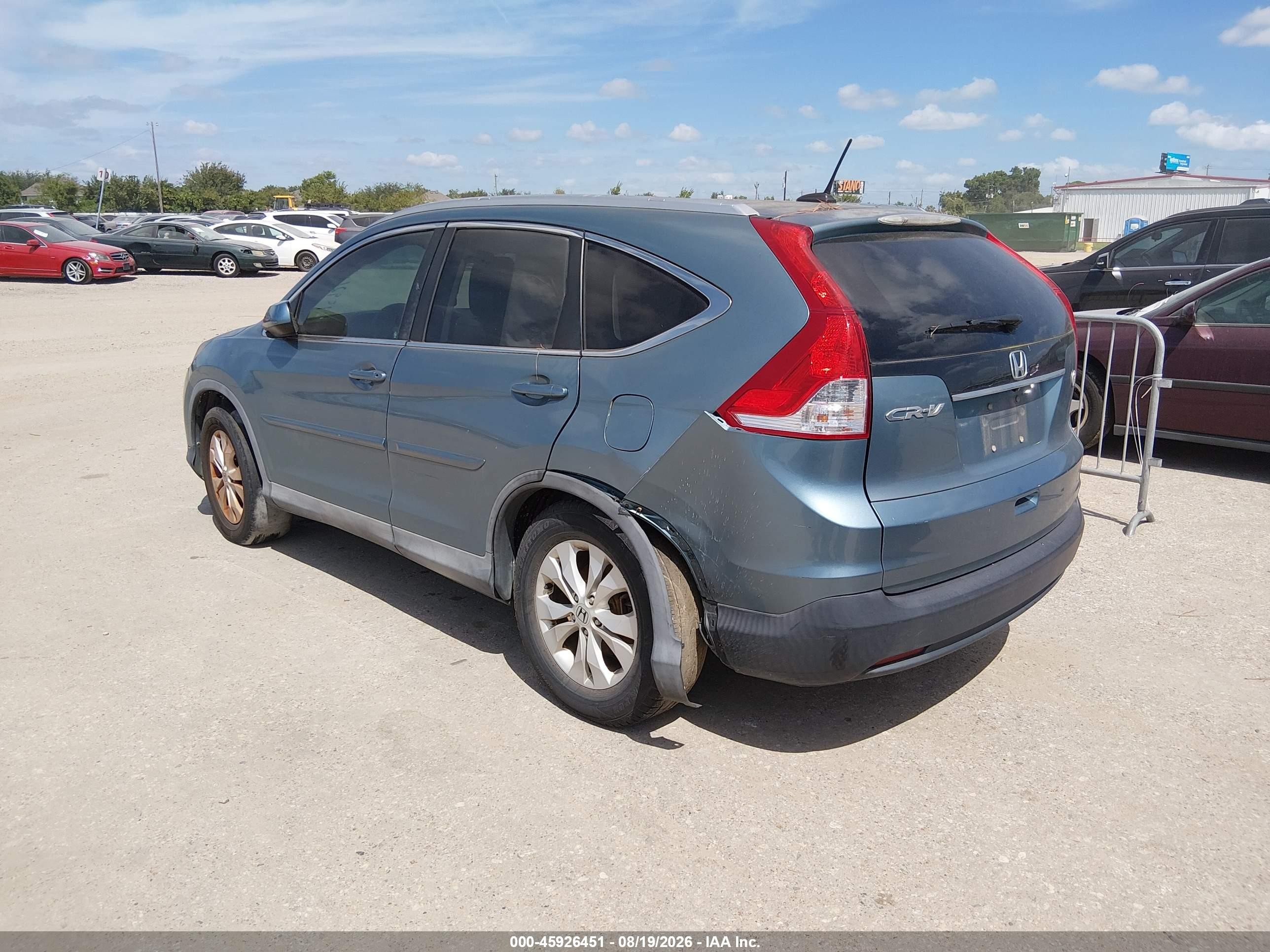 2014 Honda Cr-v Ex-l Blue vin: 2HKRM3H74EH547166