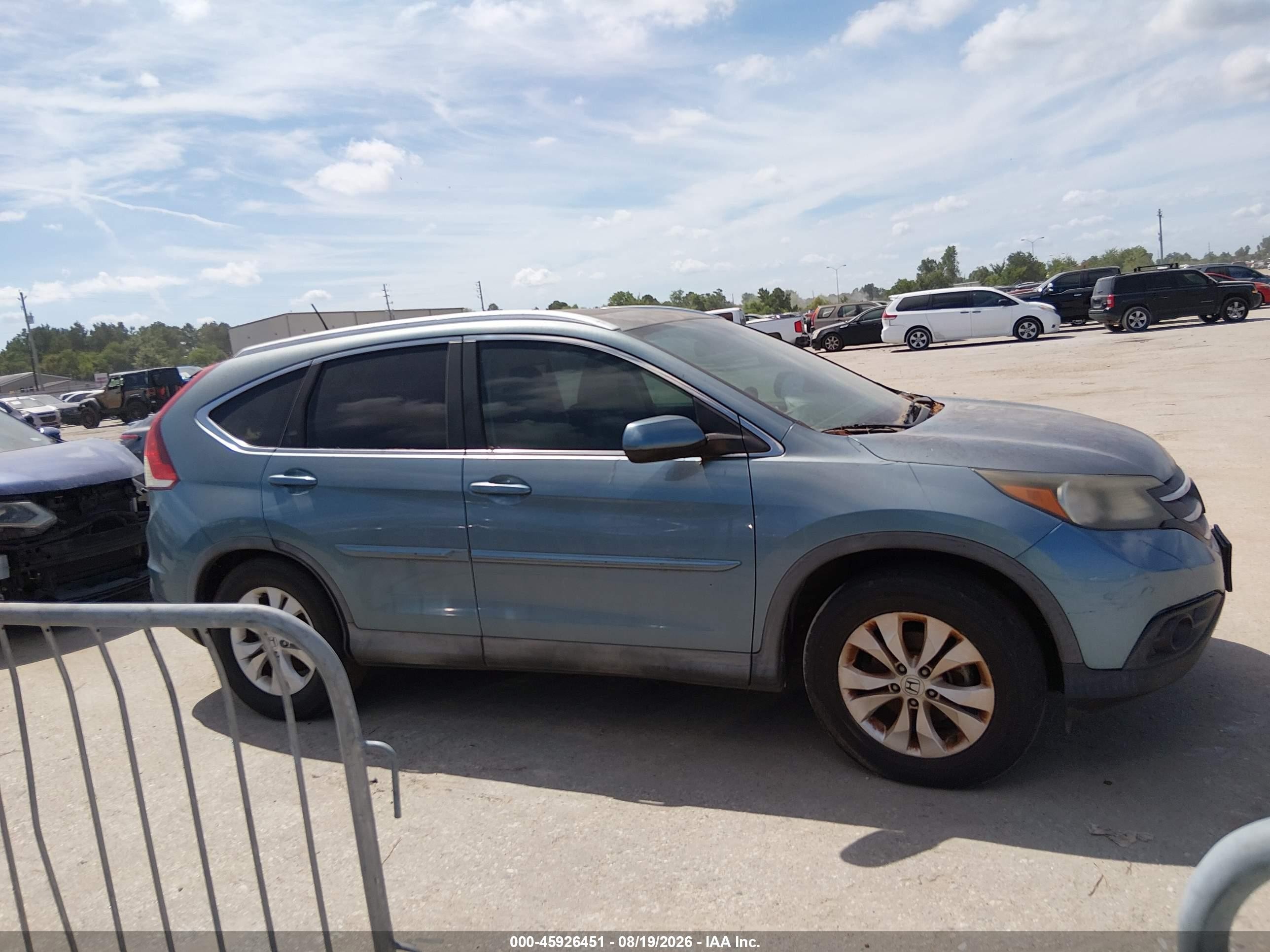 2014 Honda Cr-v Ex-l Blue vin: 2HKRM3H74EH547166
