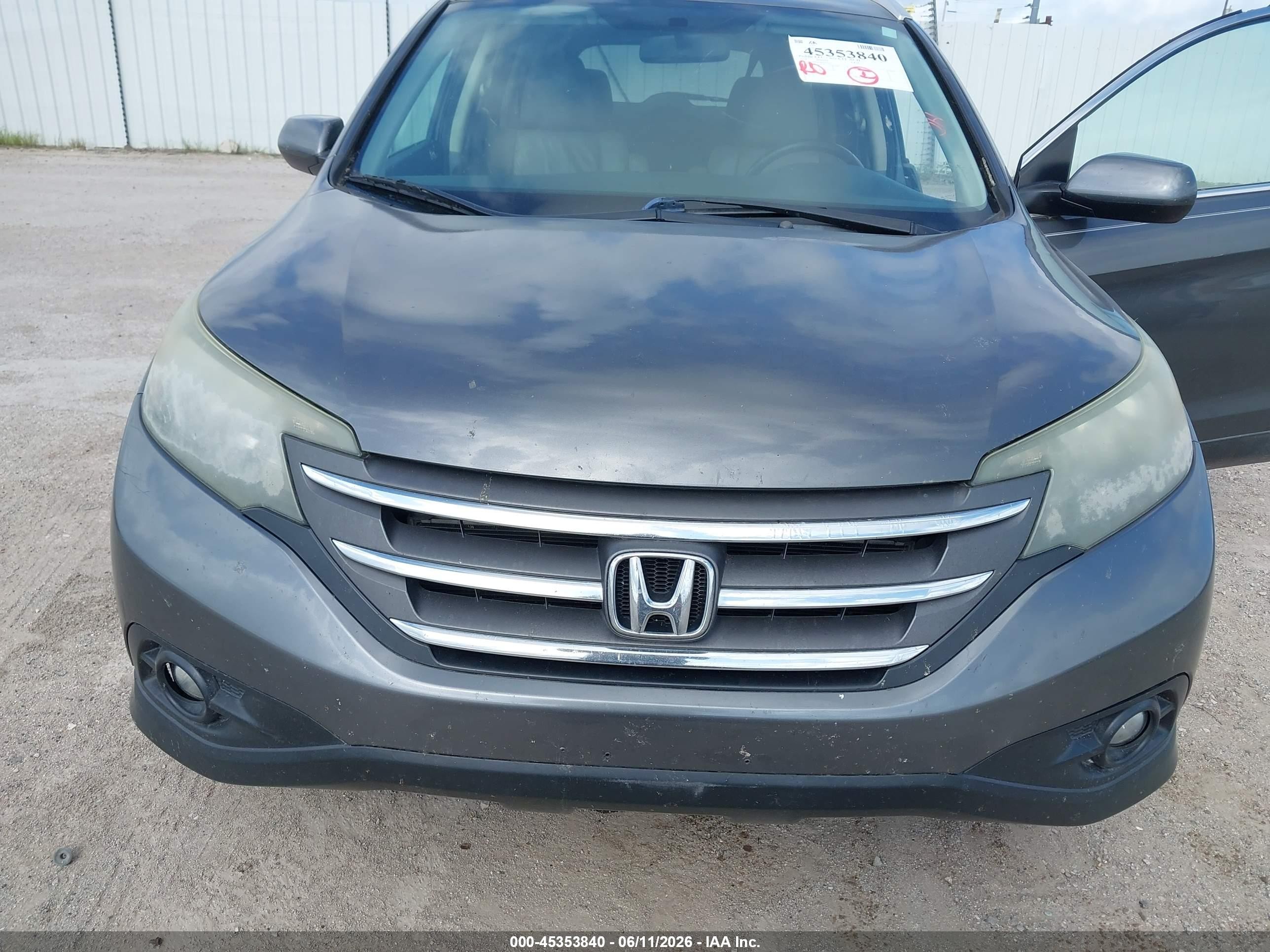 2014 Honda Cr-v Ex-l Серый vin: 2HKRM3H74EH554263