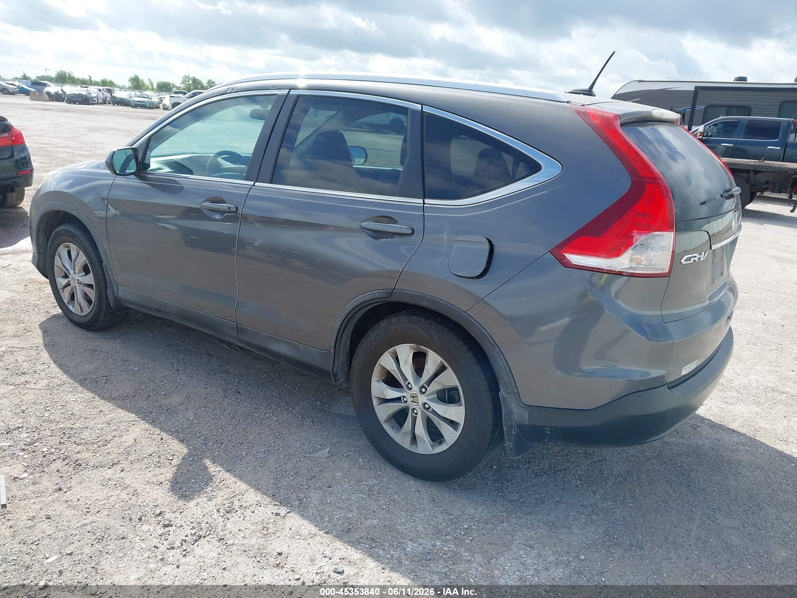 2014 Honda Cr-v Ex-l Серый vin: 2HKRM3H74EH554263