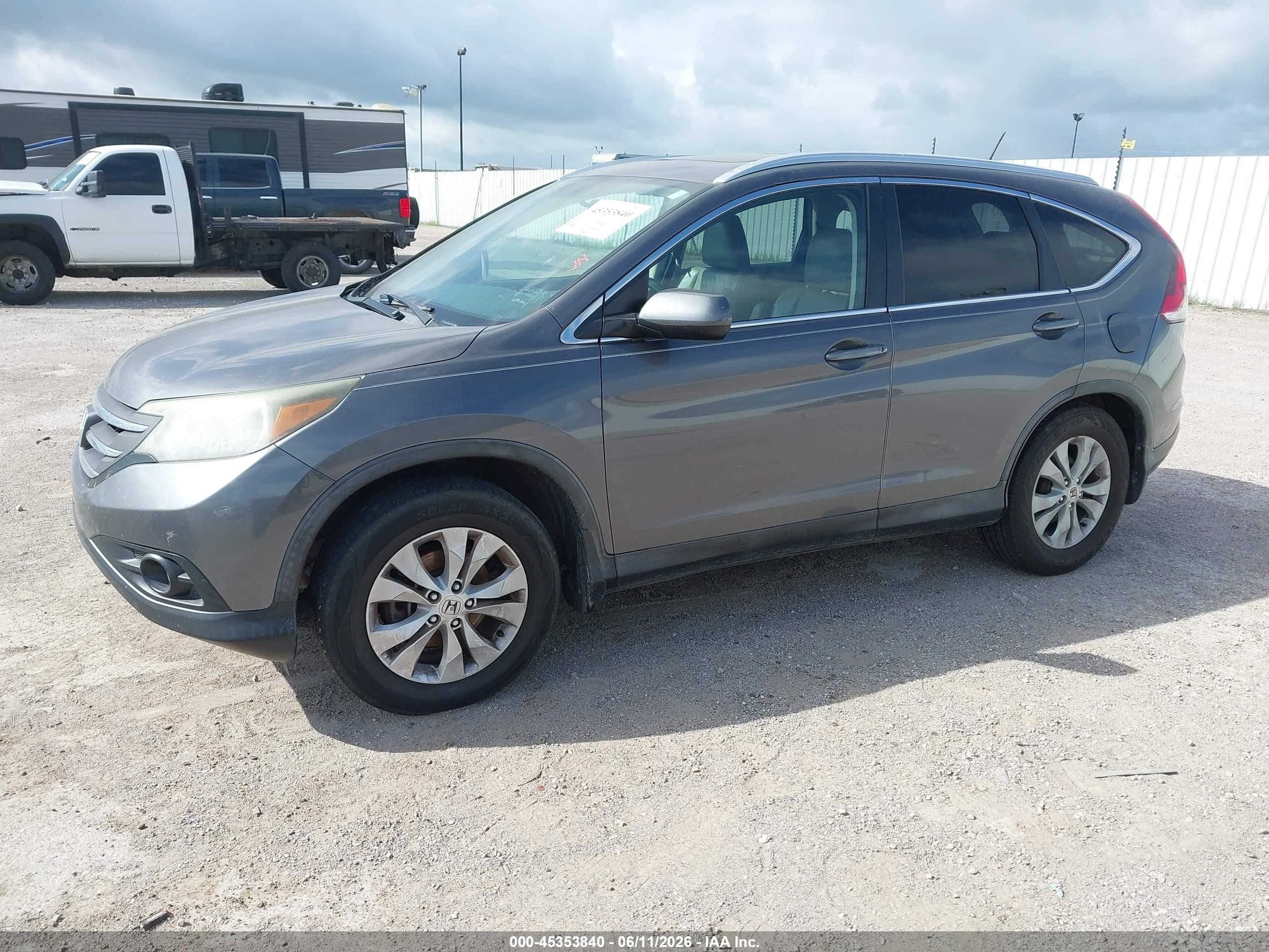 2014 Honda Cr-v Ex-l Серый vin: 2HKRM3H74EH554263