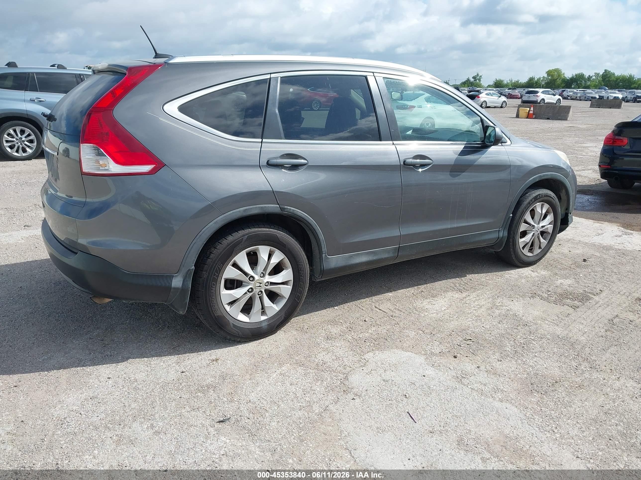 2014 Honda Cr-v Ex-l Серый vin: 2HKRM3H74EH554263