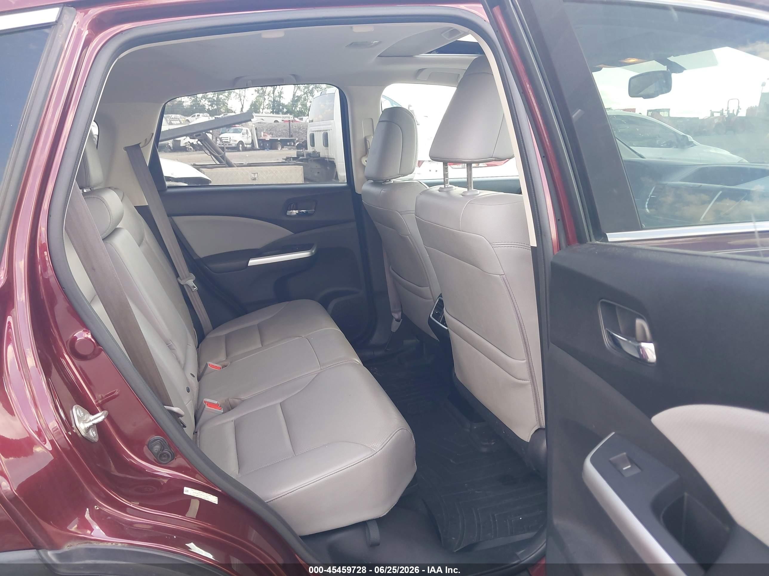 2015 Honda Cr-v Ex-l Burgundy vin: 2HKRM3H74FH501953
