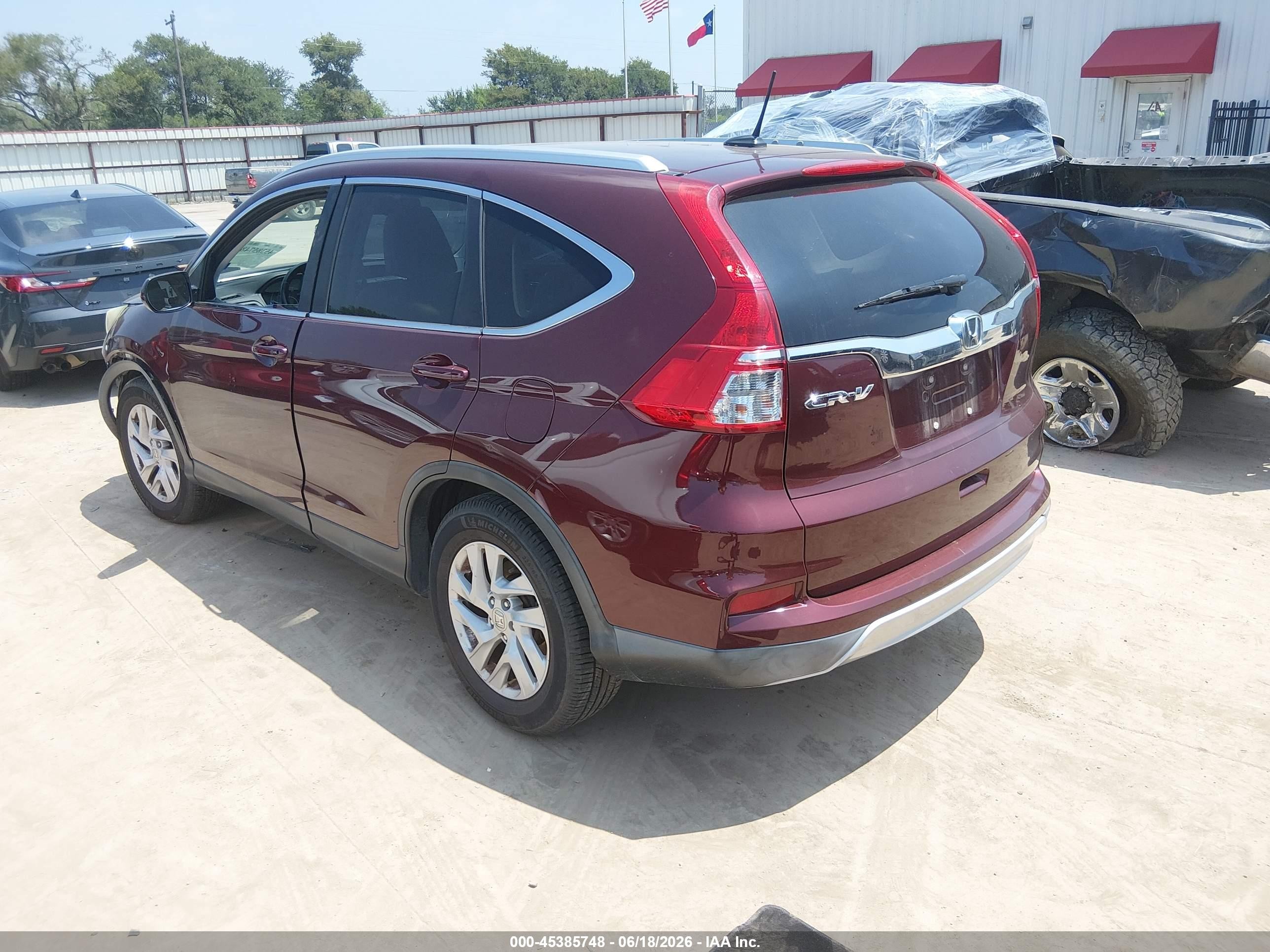 2015 Honda Cr-v Ex-l Бордовый vin: 2HKRM3H74FH515237