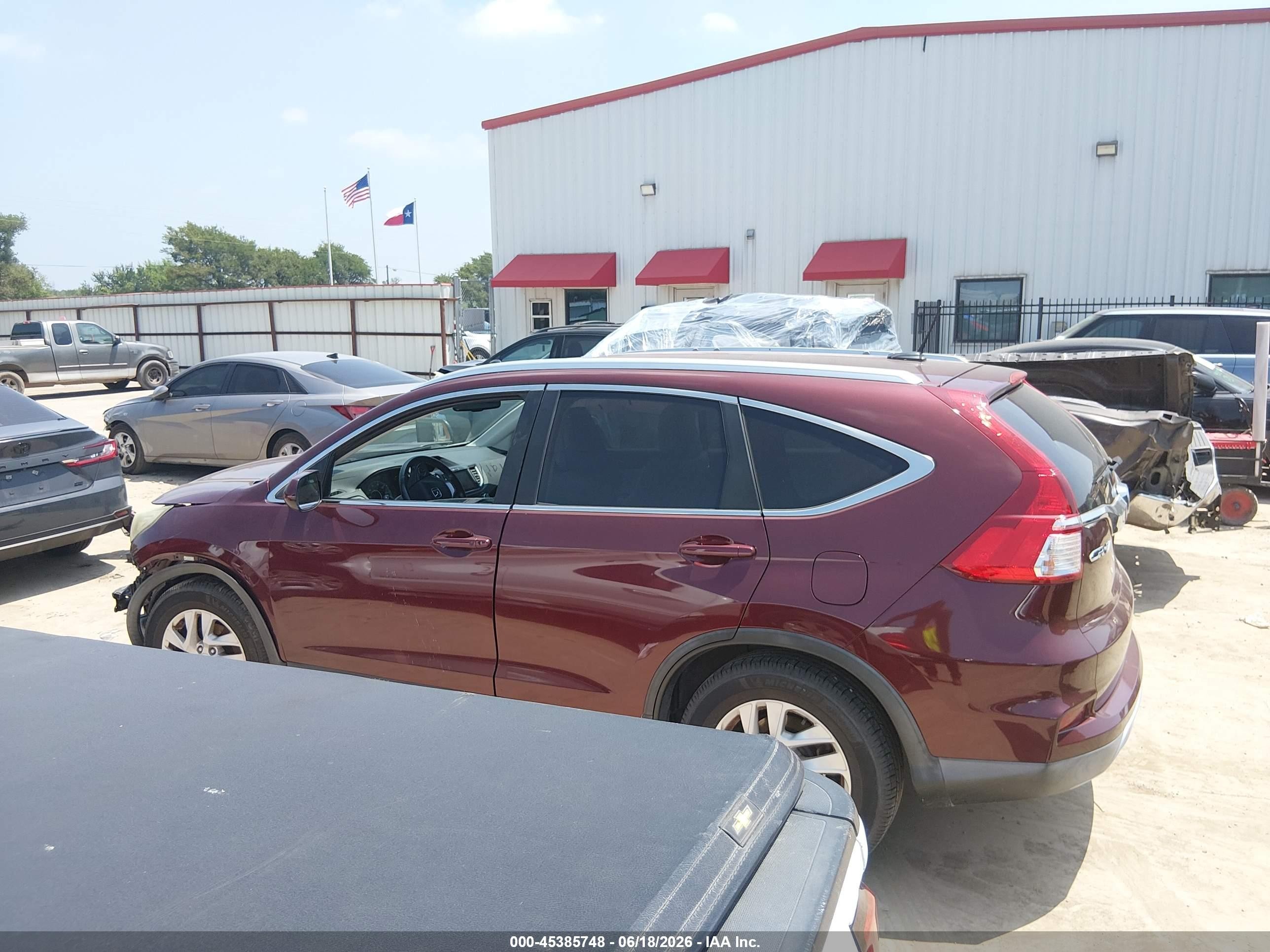 2015 Honda Cr-v Ex-l Бордовый vin: 2HKRM3H74FH515237