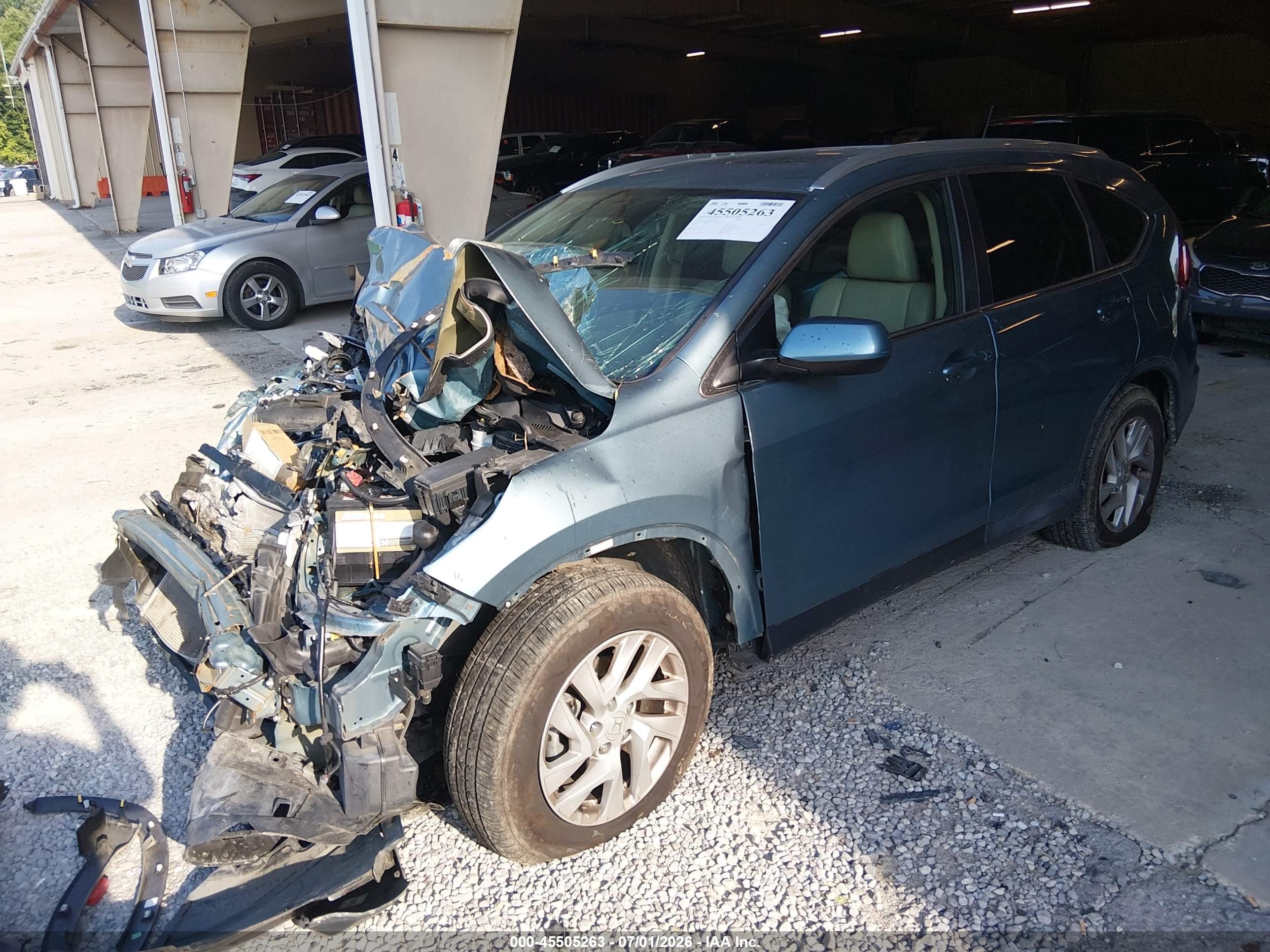 2015 Honda Cr-v Ex-l Blue vin: 2HKRM3H74FH531180