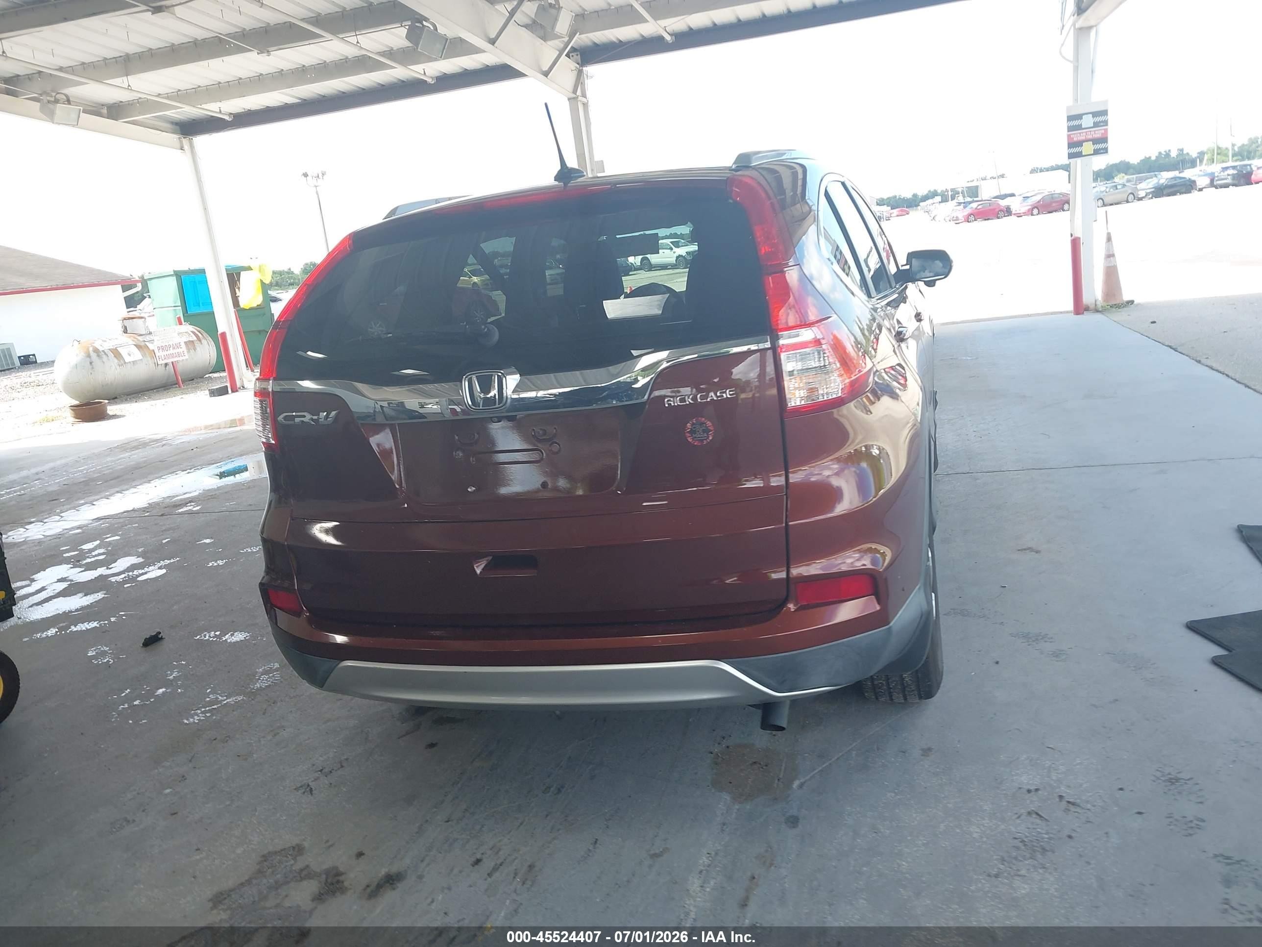 2015 Honda Cr-v Ex-l Maroon vin: 2HKRM3H74FH531969