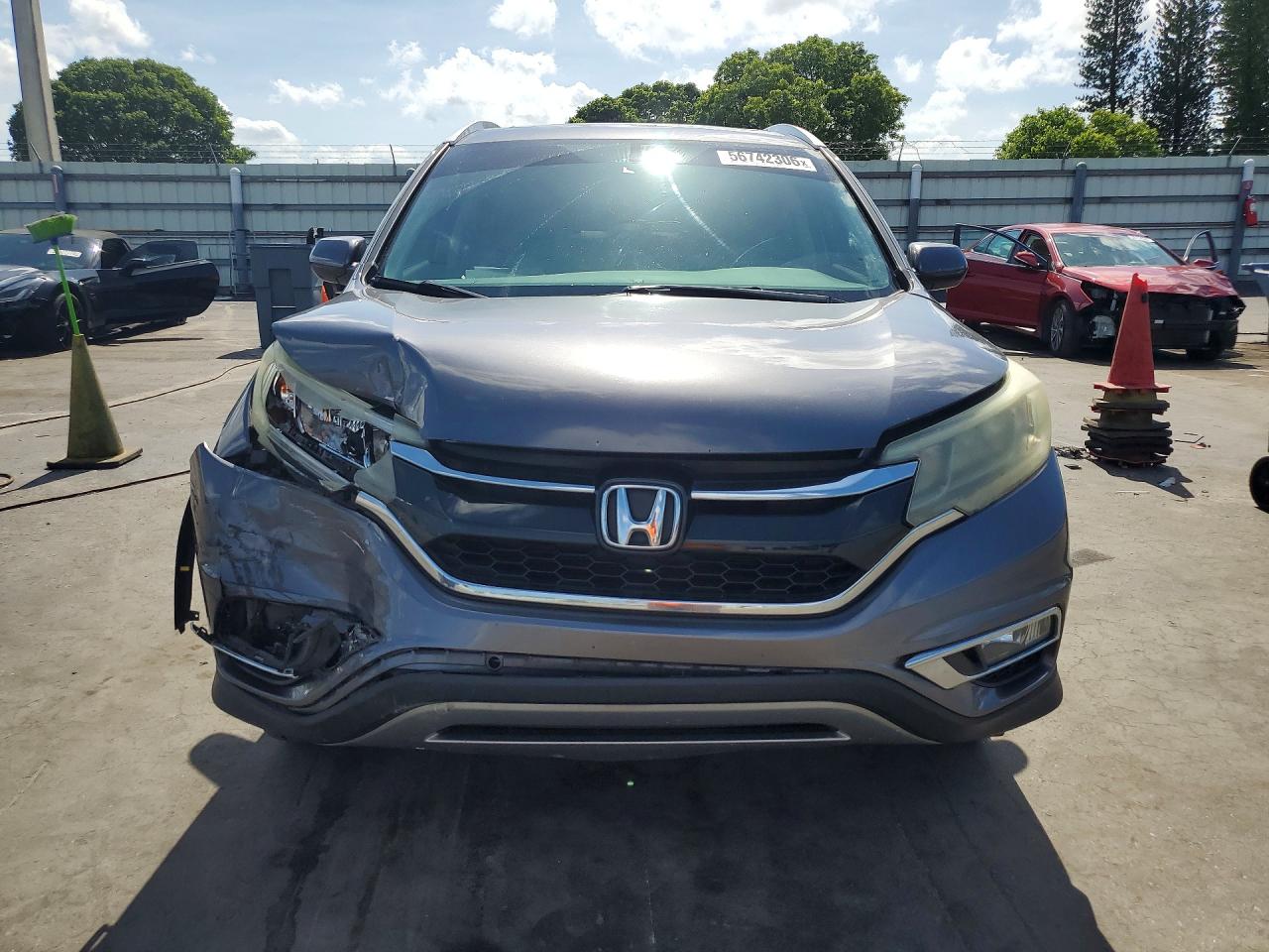 2015 Honda Cr-v Exl Серый vin: 2HKRM3H74FH541840