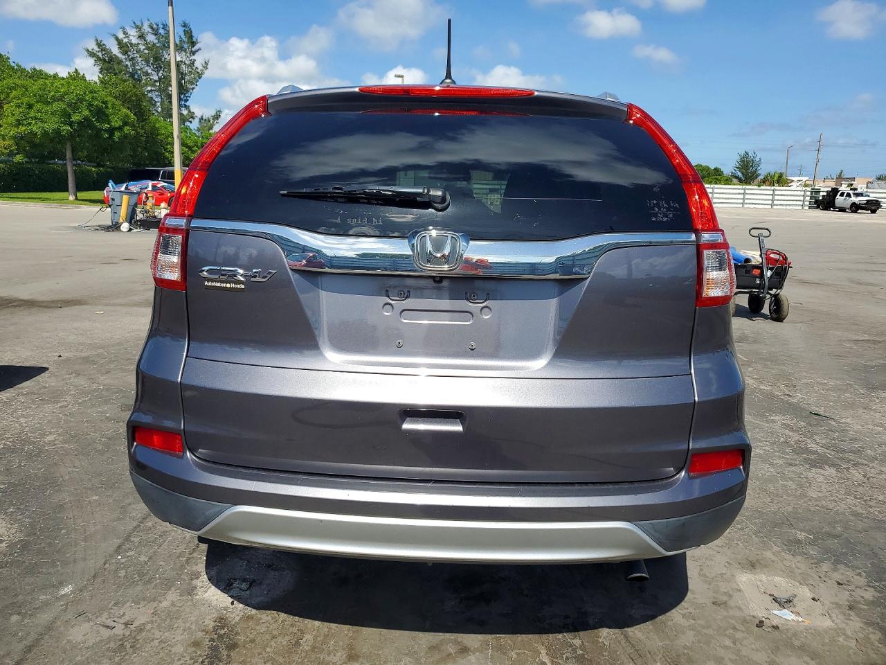 2015 Honda Cr-v Exl Серый vin: 2HKRM3H74FH541840