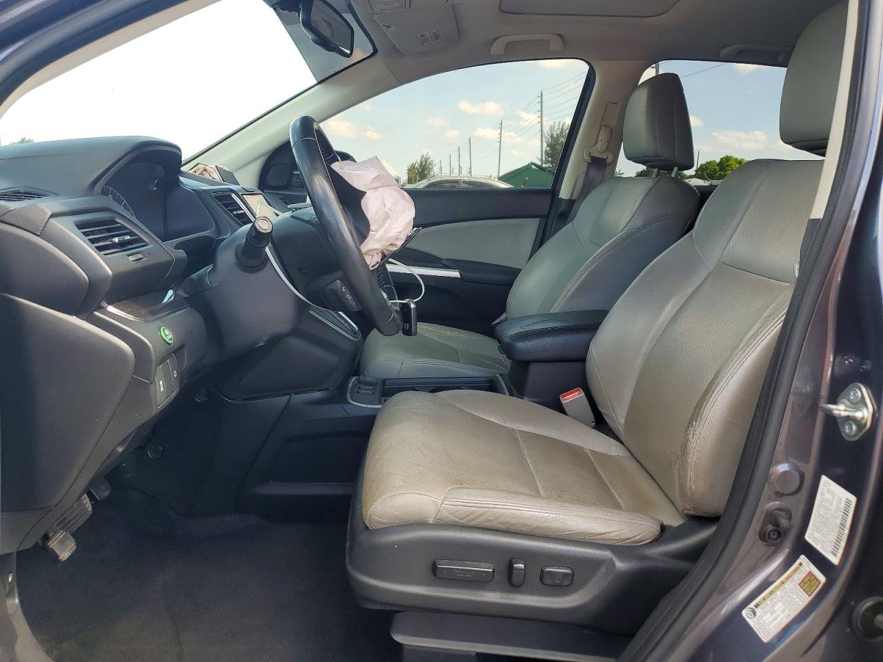 2015 Honda Cr-v Exl Серый vin: 2HKRM3H74FH541840