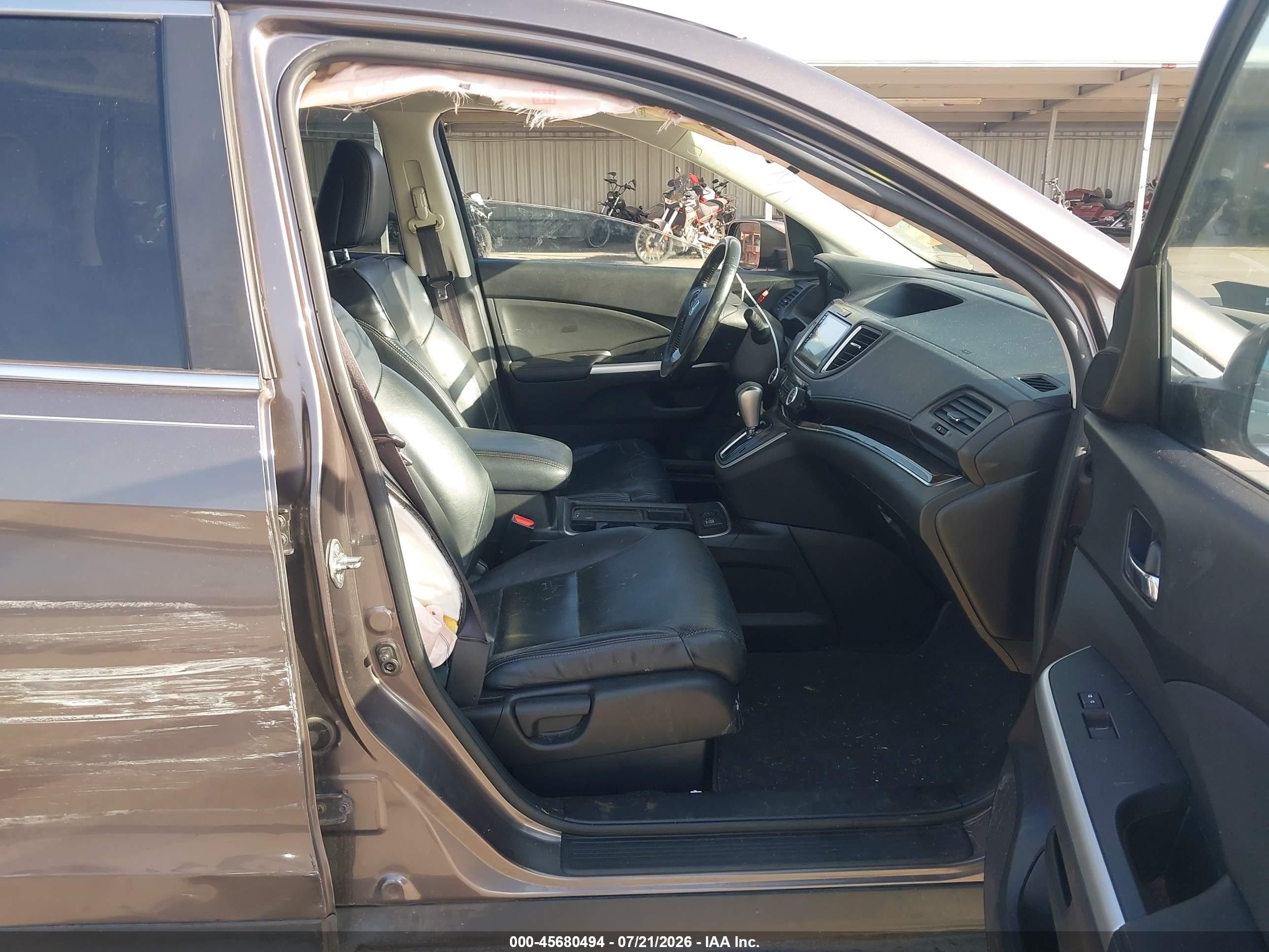 2015 Honda Cr-v Ex-l Brown vin: 2HKRM3H74FH550506