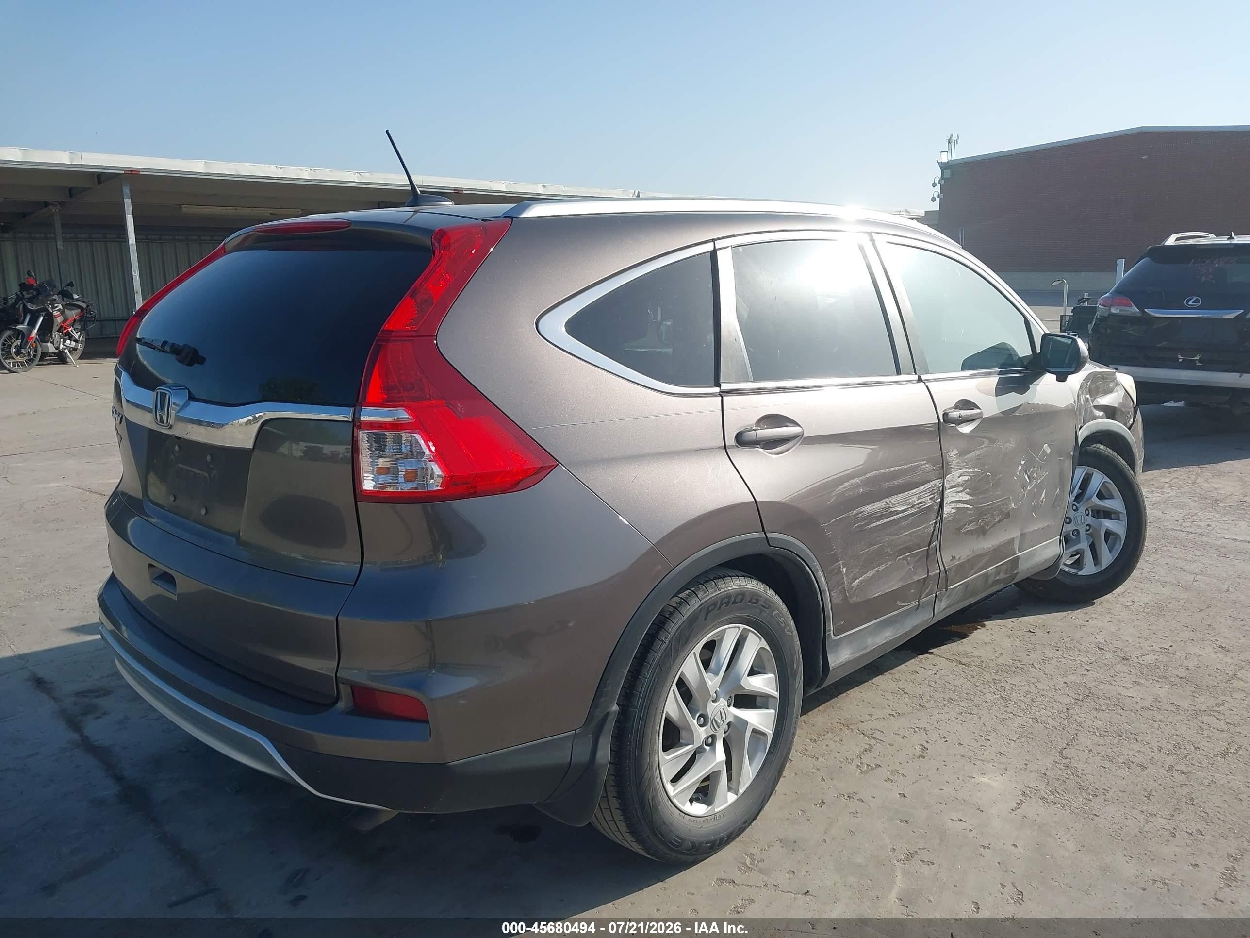 2015 Honda Cr-v Ex-l Brown vin: 2HKRM3H74FH550506