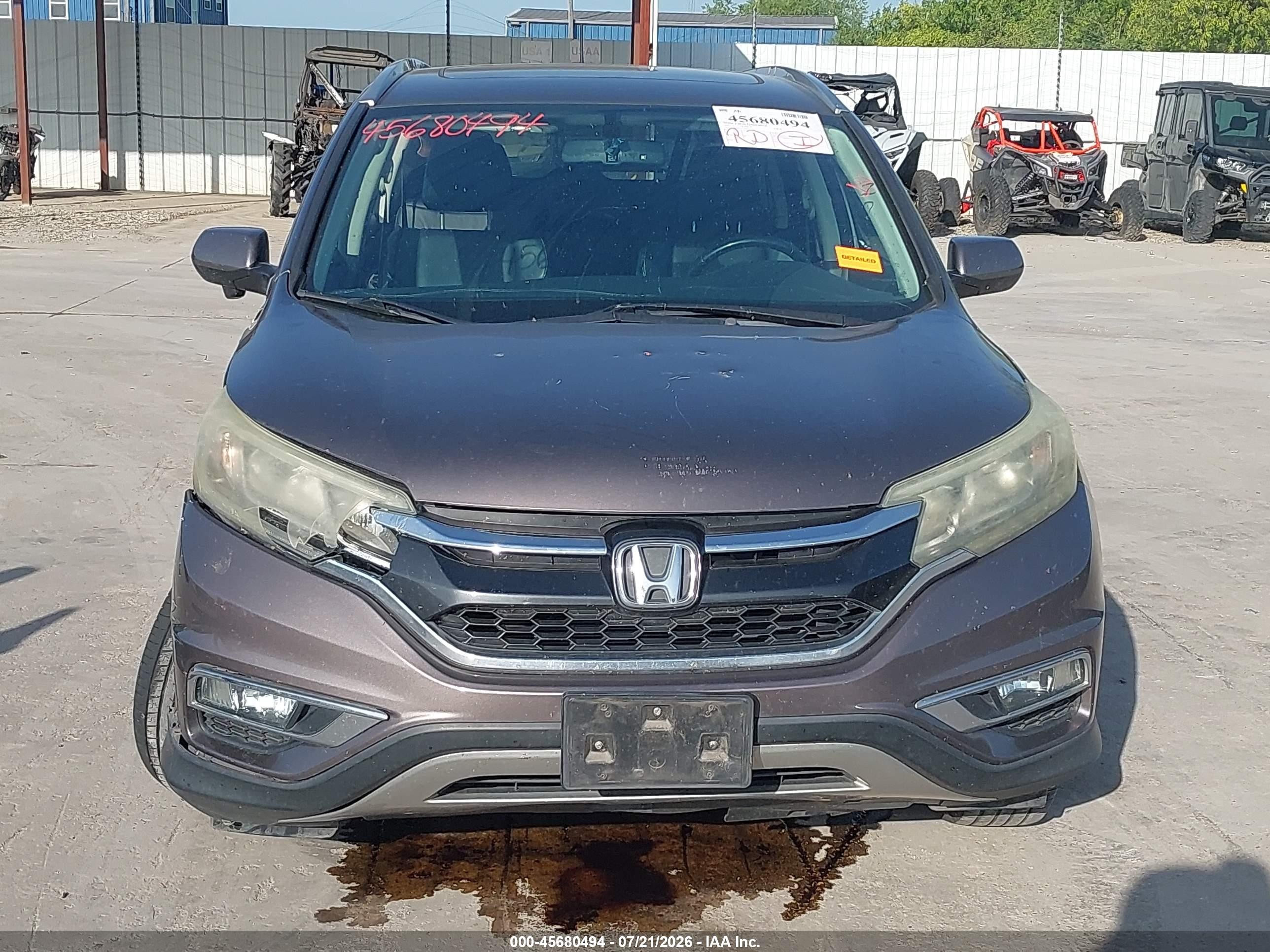 2015 Honda Cr-v Ex-l Brown vin: 2HKRM3H74FH550506