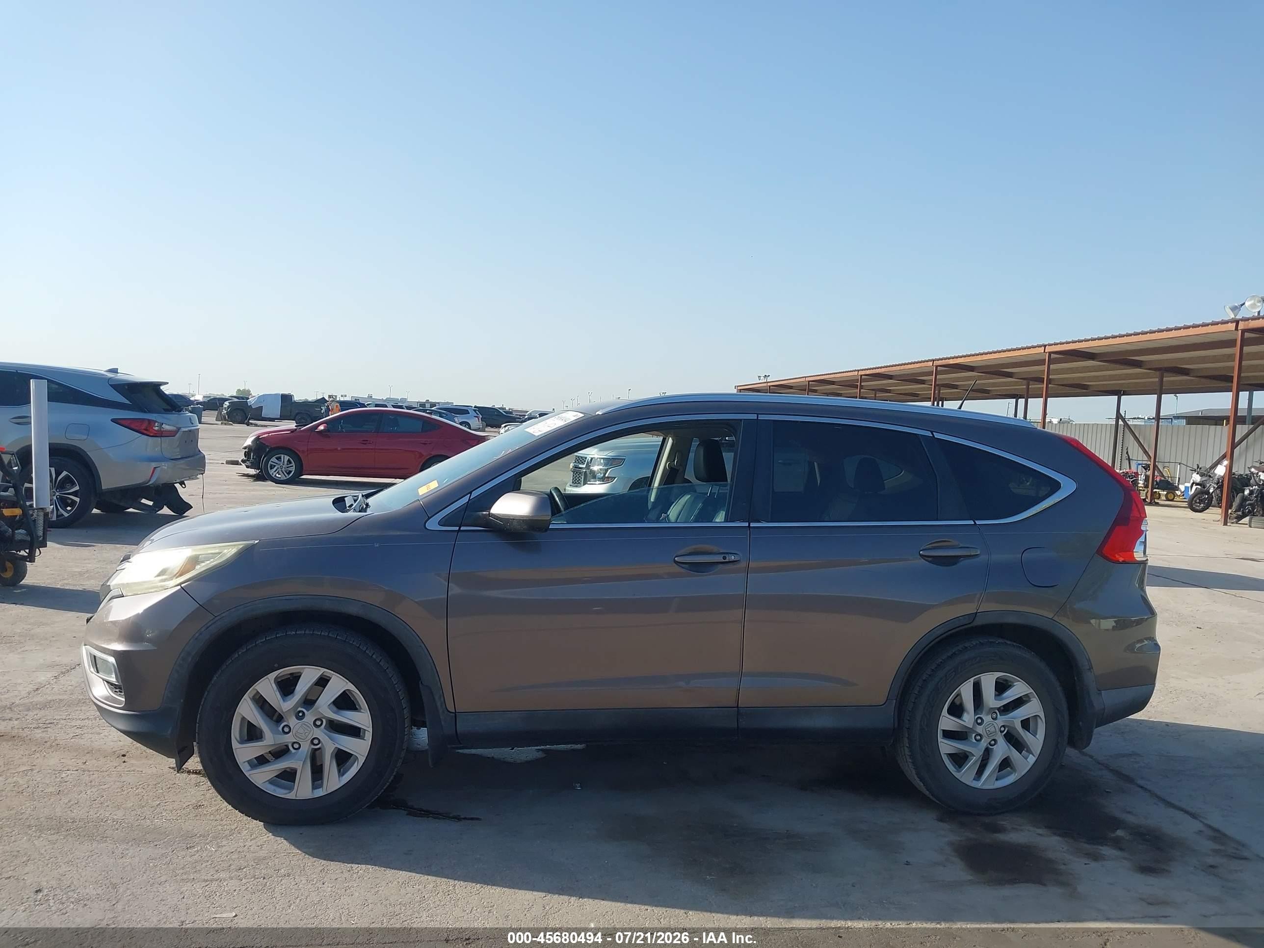 2015 Honda Cr-v Ex-l Brown vin: 2HKRM3H74FH550506