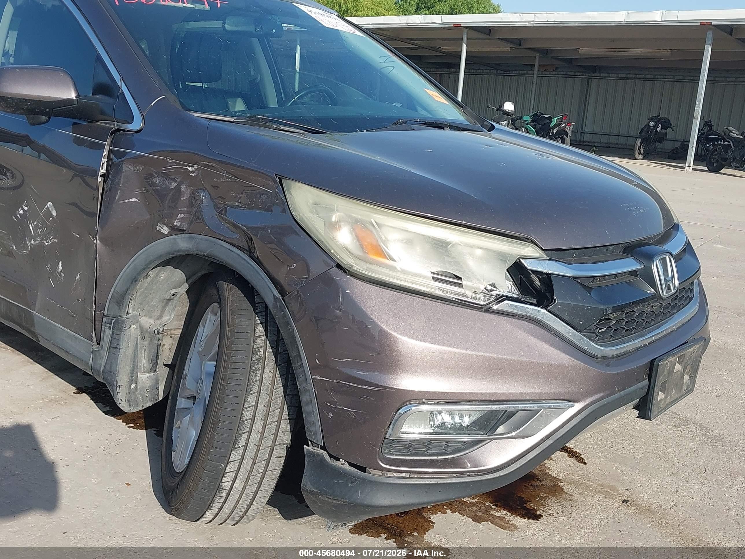 2015 Honda Cr-v Ex-l Brown vin: 2HKRM3H74FH550506