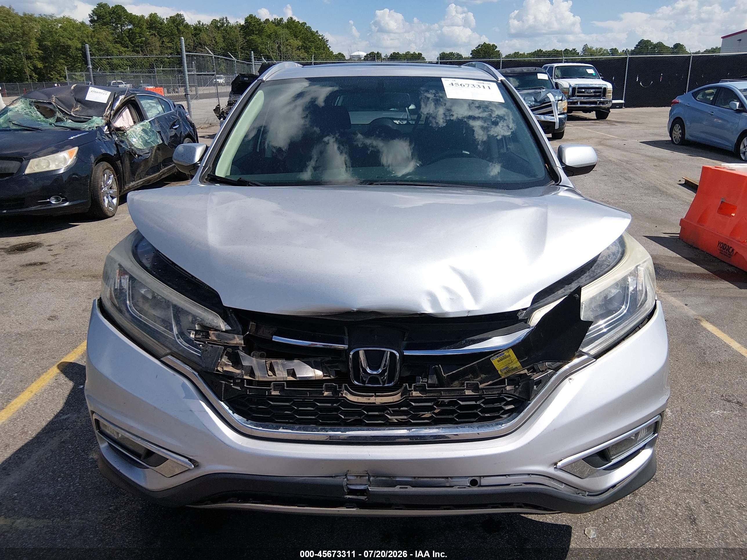 2015 Honda Cr-v Ex-l Серебряный vin: 2HKRM3H74FH556032