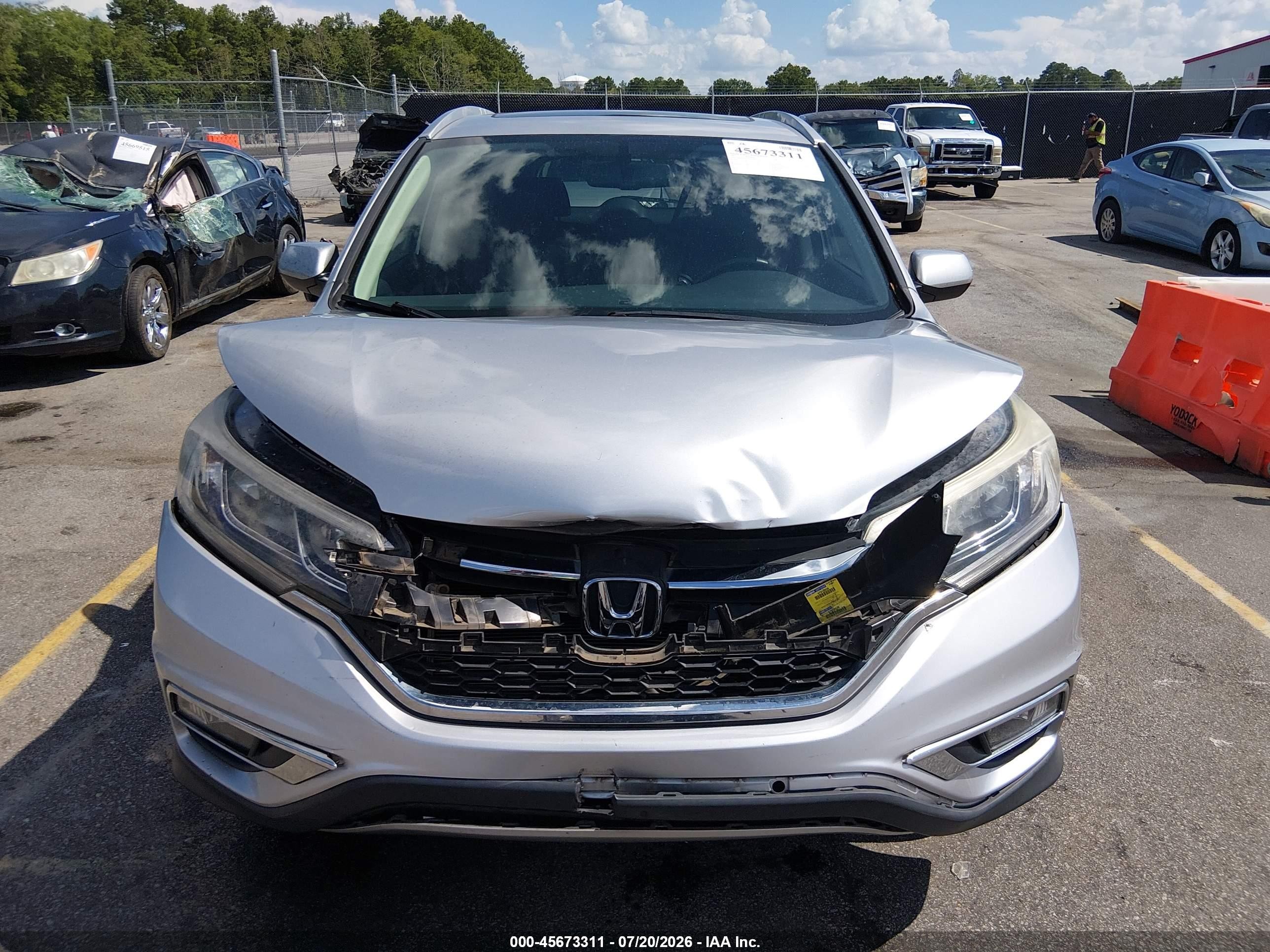2015 Honda Cr-v Ex-l Серебряный vin: 2HKRM3H74FH556032