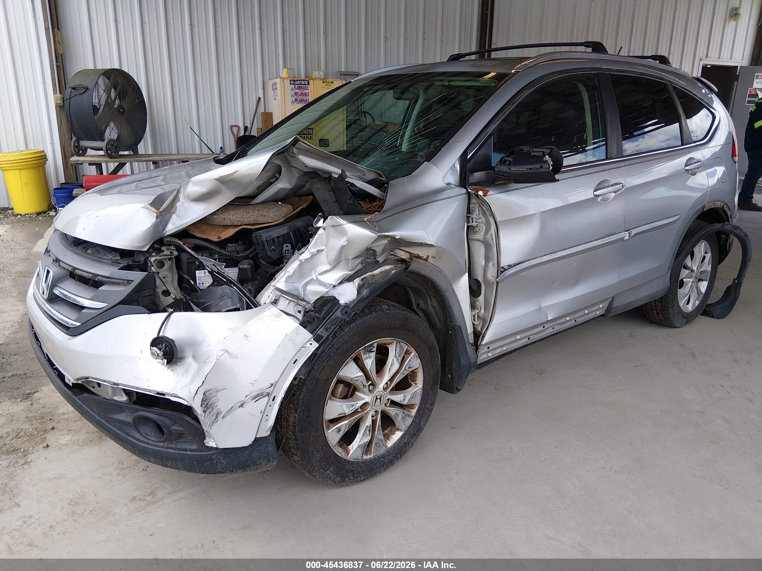 2012 Honda Cr-v Ex-l Silver vin: 2HKRM3H75CH503769