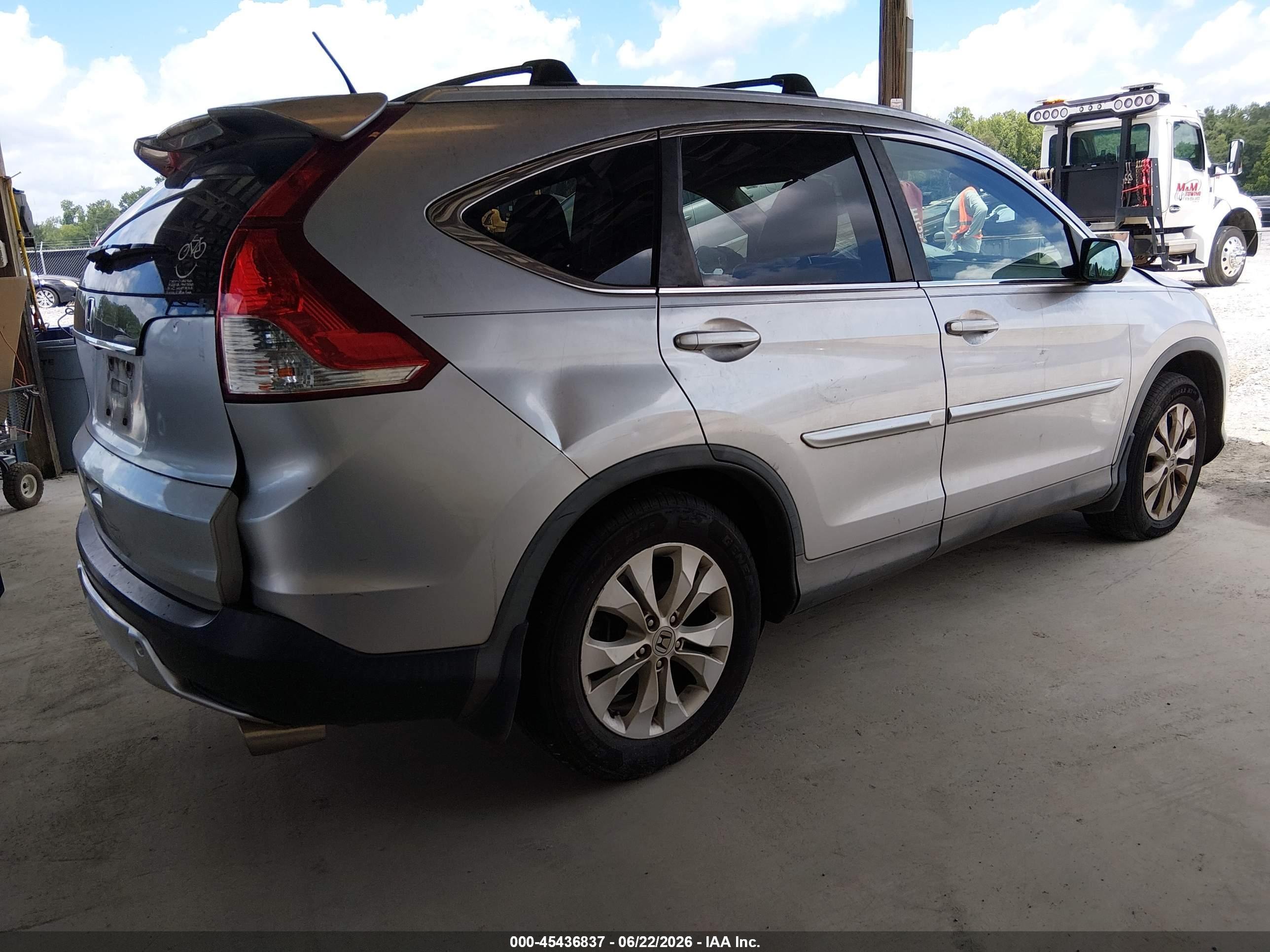 2012 Honda Cr-v Ex-l Silver vin: 2HKRM3H75CH503769
