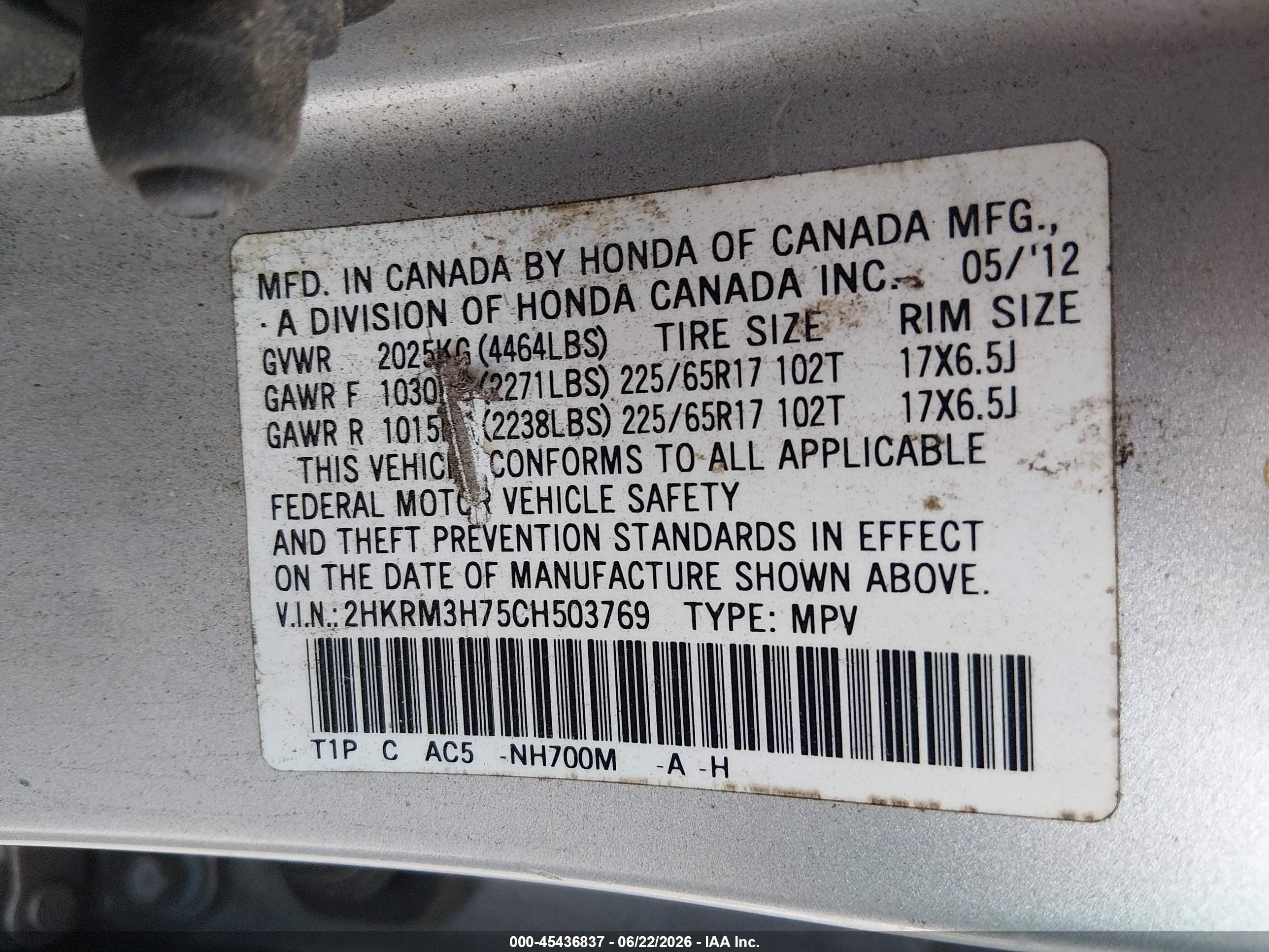 2012 Honda Cr-v Ex-l Silver vin: 2HKRM3H75CH503769