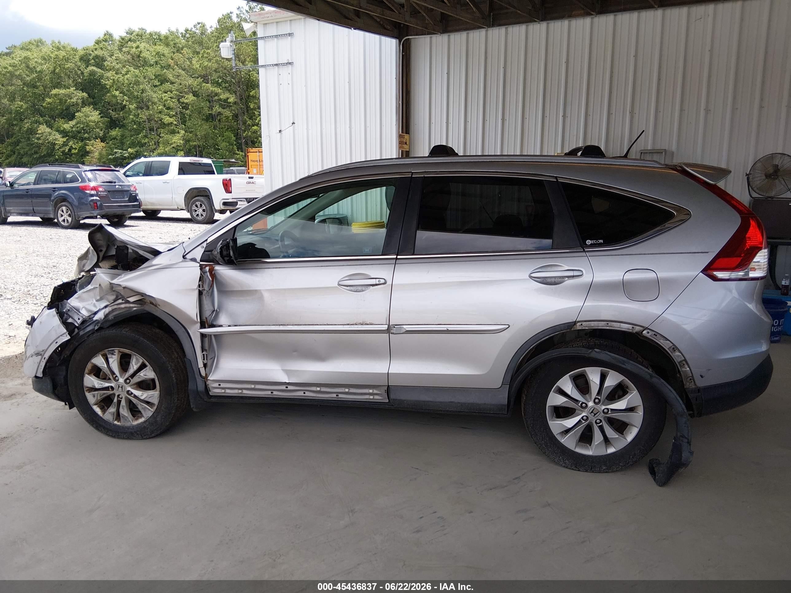 2012 Honda Cr-v Ex-l Silver vin: 2HKRM3H75CH503769