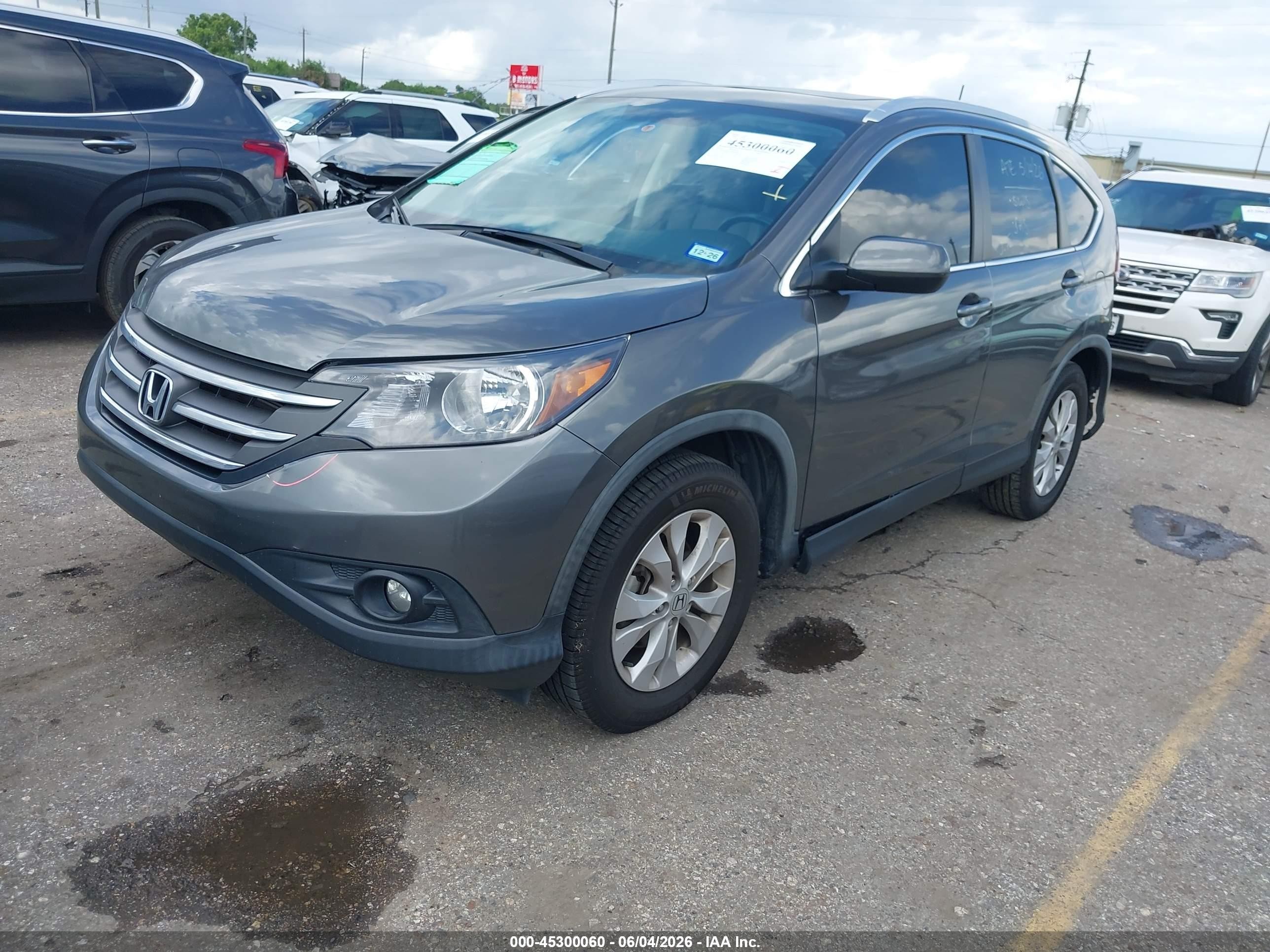 2014 Honda Cr-v Ex-l Gray vin: 2HKRM3H75EH504570