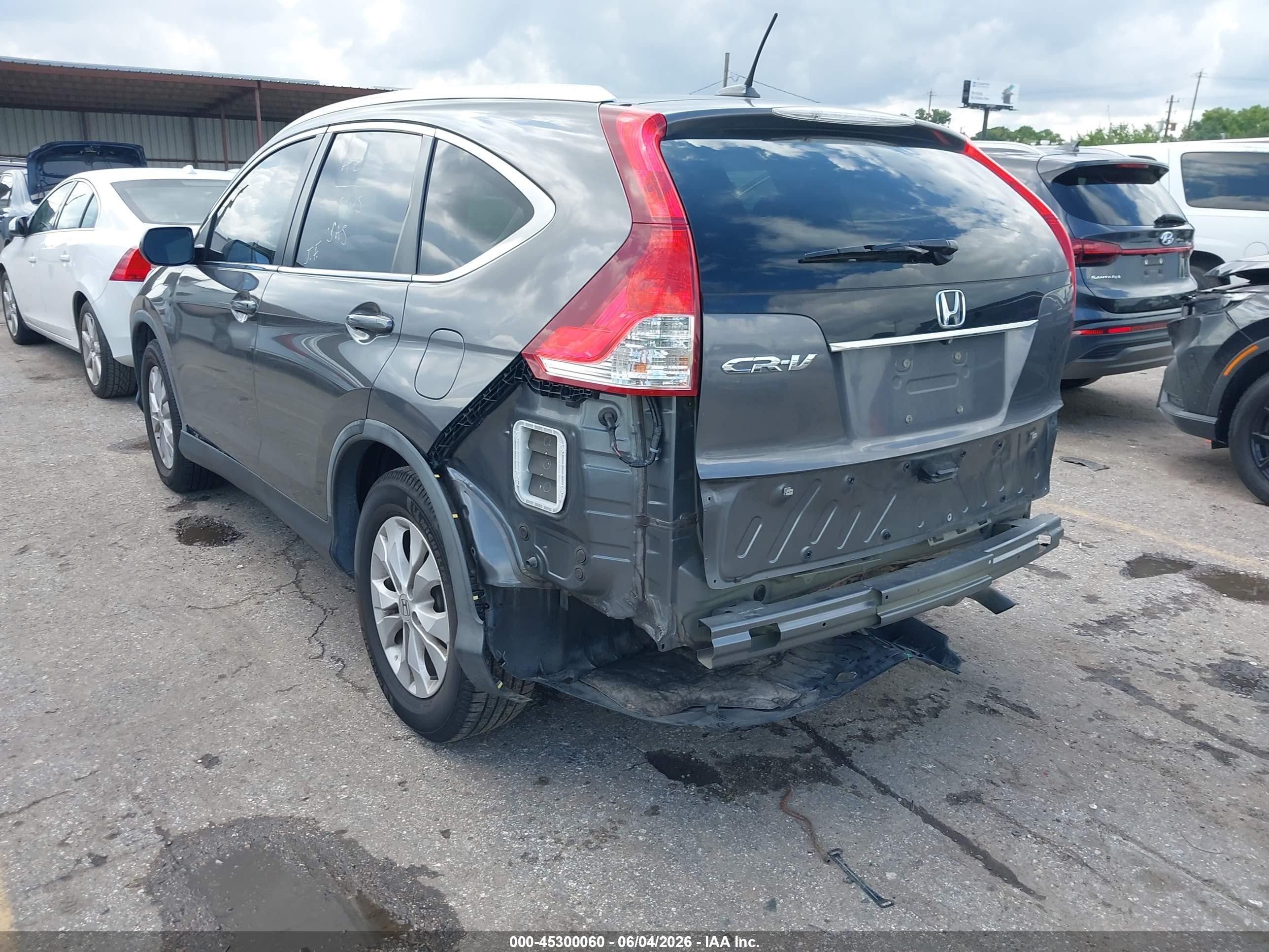 2014 Honda Cr-v Ex-l Gray vin: 2HKRM3H75EH504570