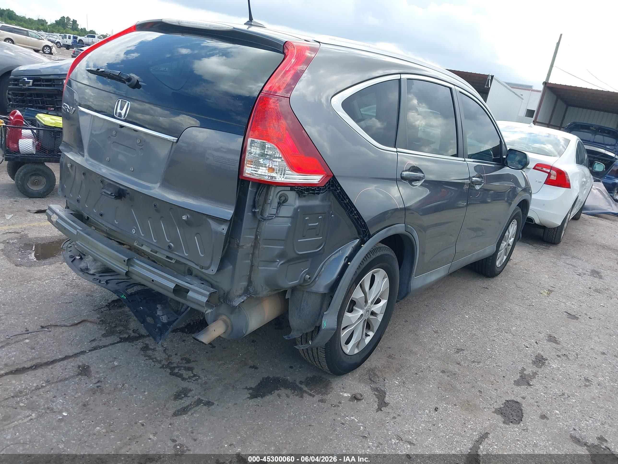 2014 Honda Cr-v Ex-l Gray vin: 2HKRM3H75EH504570