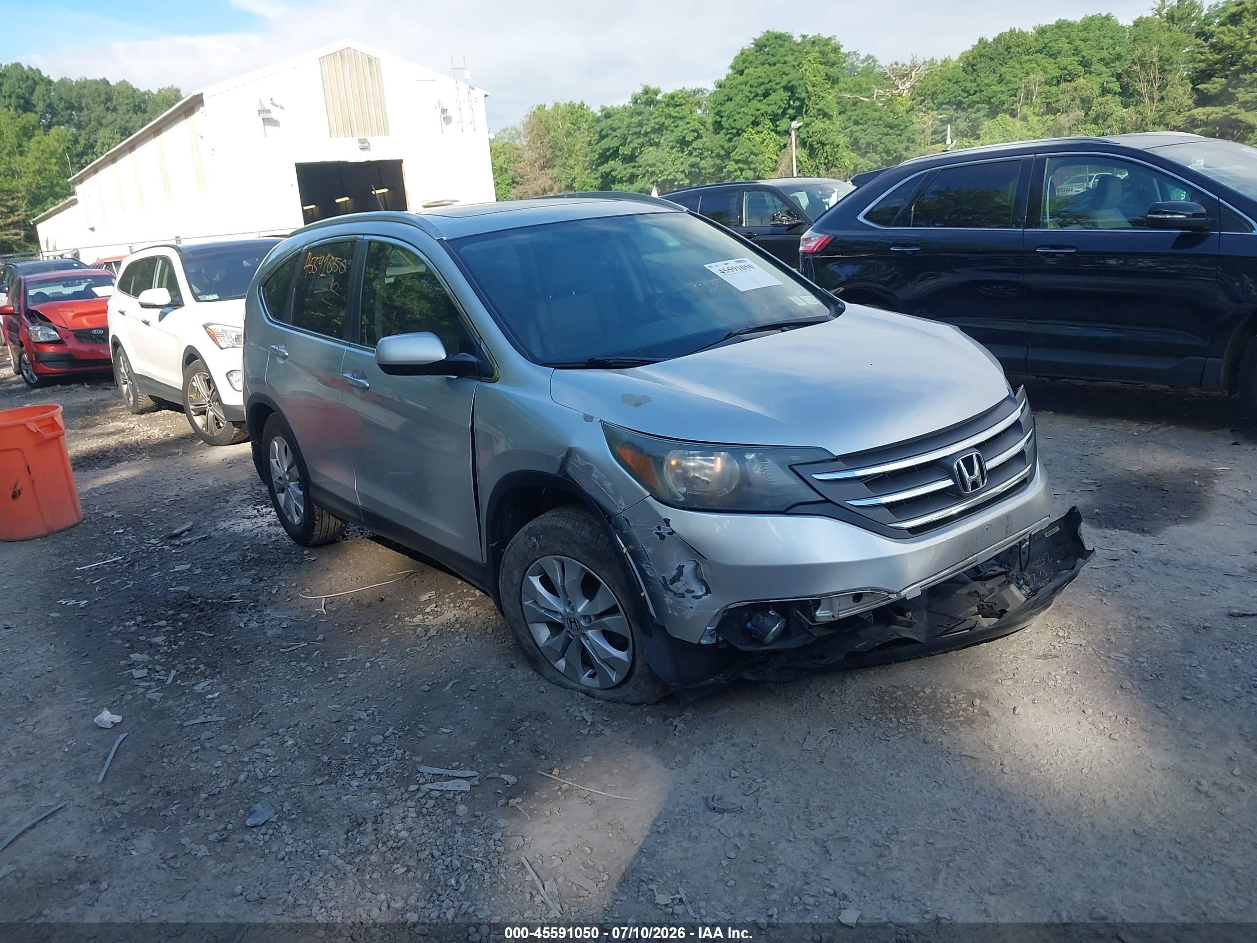 2014 Honda Cr-v Ex-l Silver vin: 2HKRM3H75EH520736