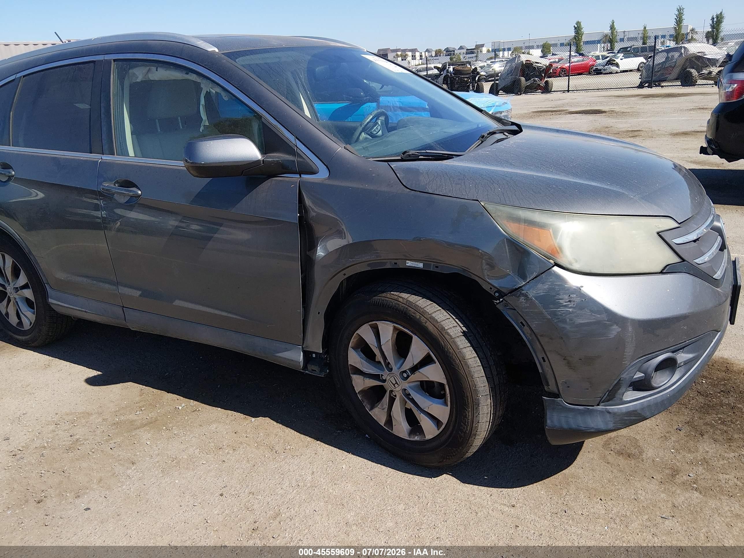 2014 Honda Cr-v Ex-l Gray vin: 2HKRM3H75EH529629