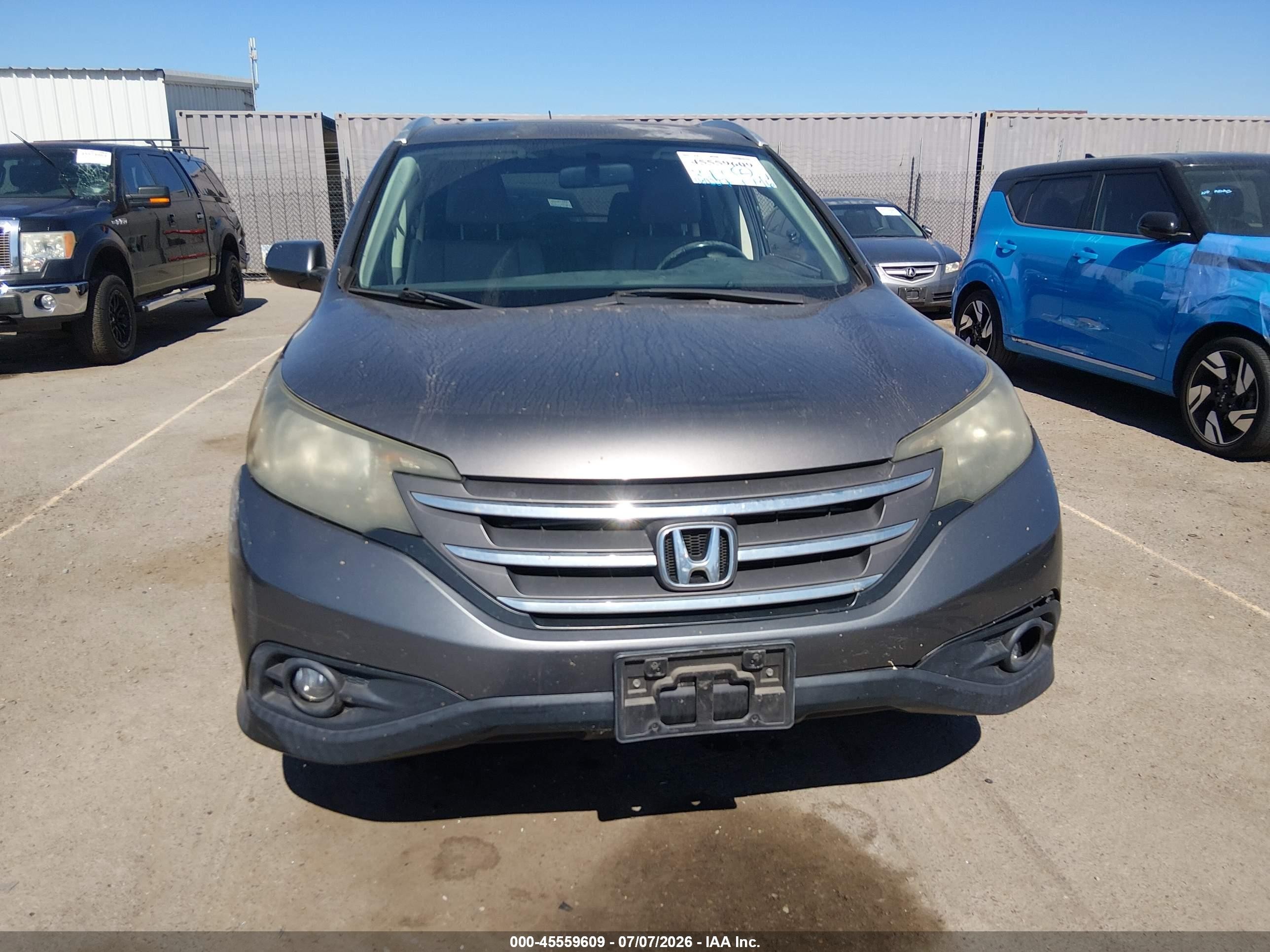 2014 Honda Cr-v Ex-l Gray vin: 2HKRM3H75EH529629
