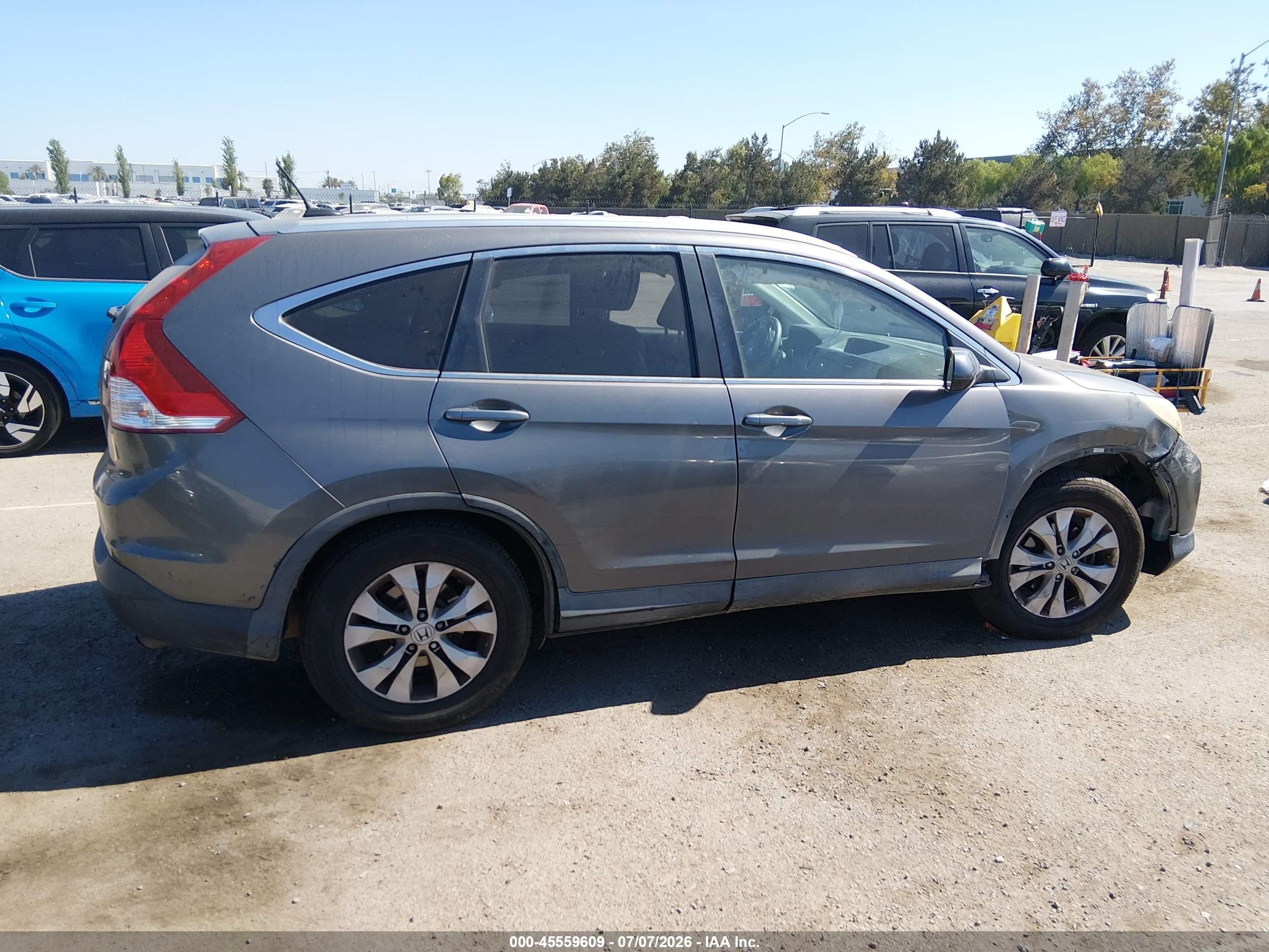 2014 Honda Cr-v Ex-l Gray vin: 2HKRM3H75EH529629