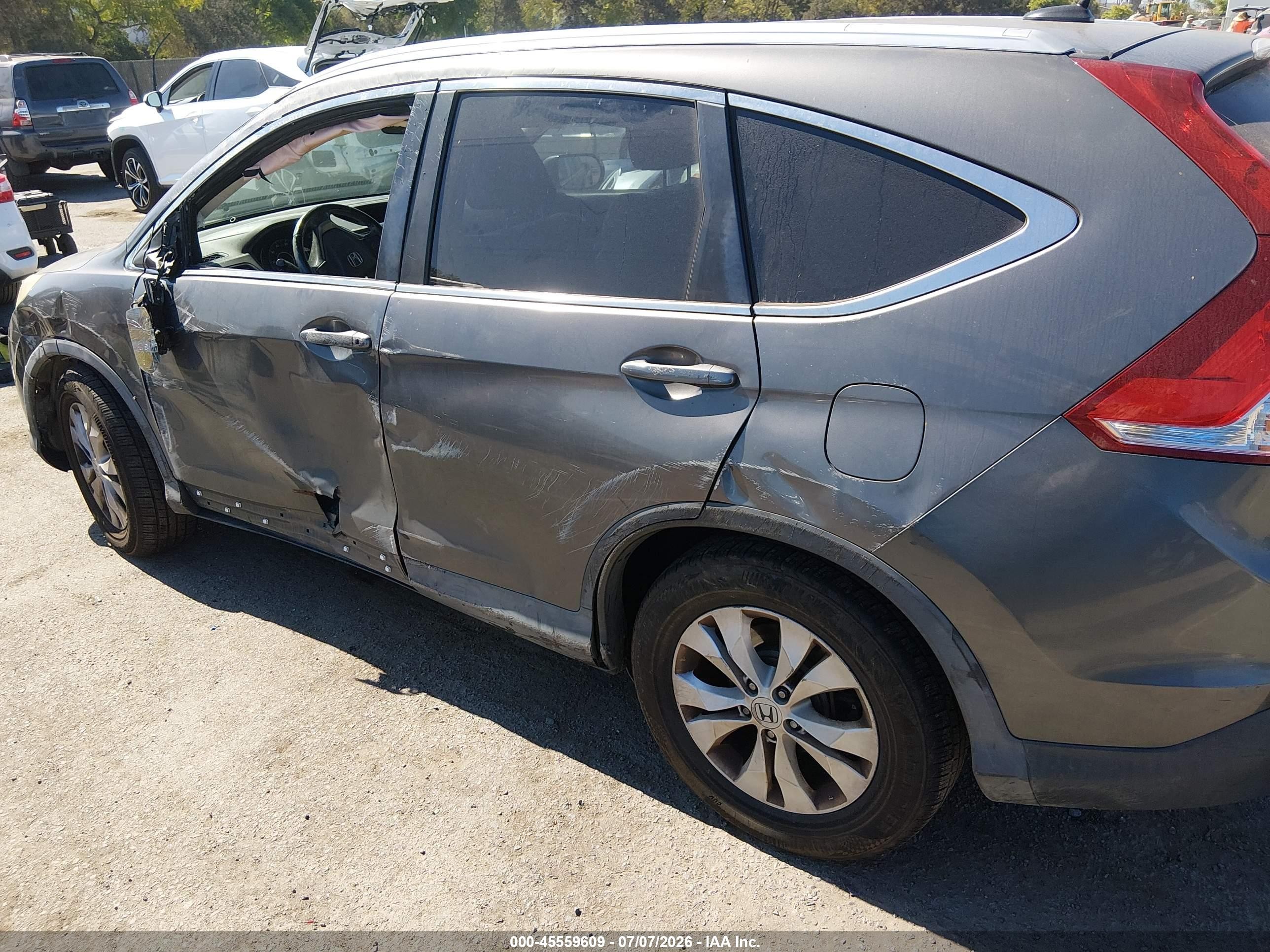 2014 Honda Cr-v Ex-l Gray vin: 2HKRM3H75EH529629