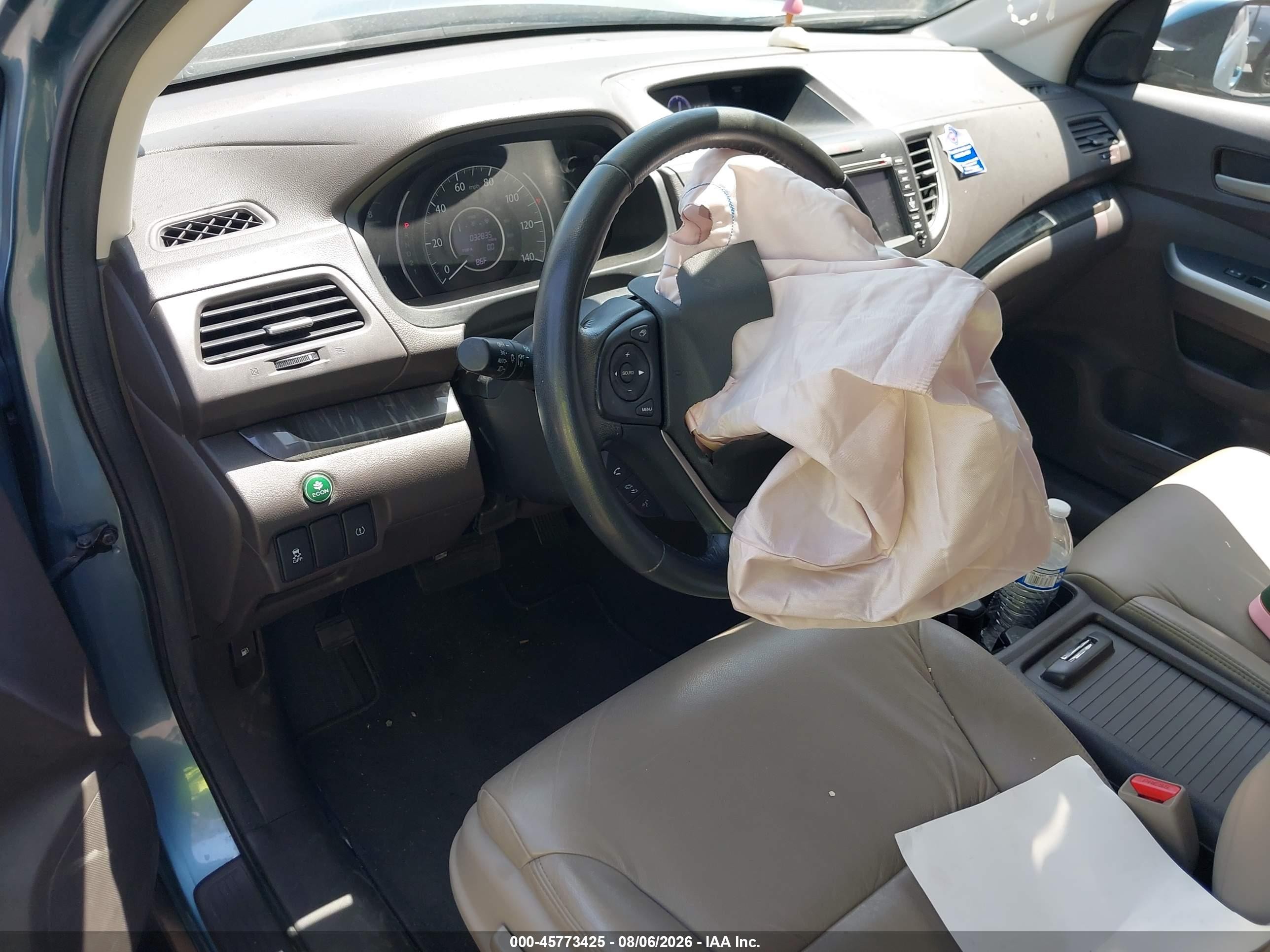 2014 Honda Cr-v Ex-l Teal vin: 2HKRM3H75EH544700