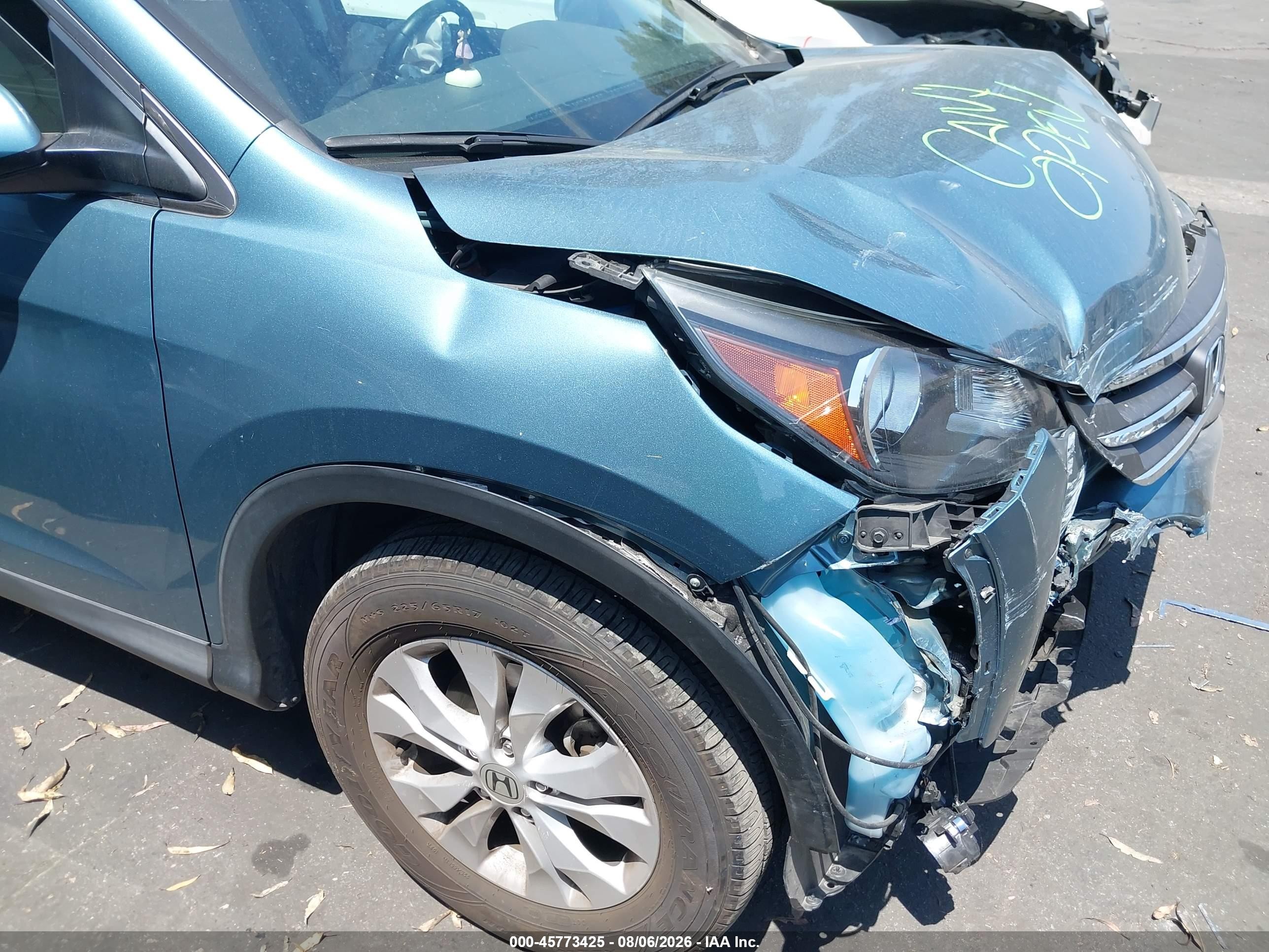 2014 Honda Cr-v Ex-l Teal vin: 2HKRM3H75EH544700