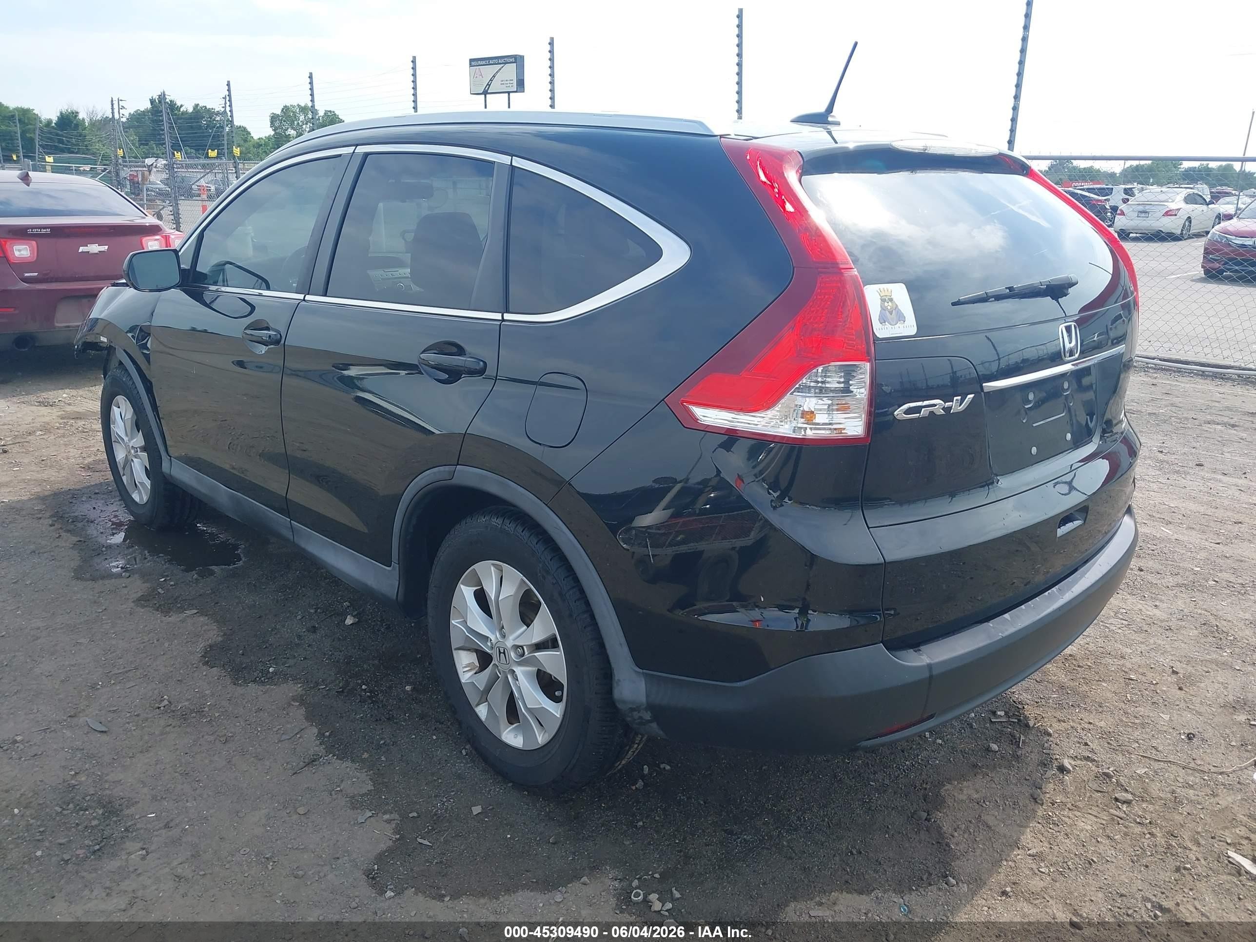 2014 Honda Cr-v Ex-l Black vin: 2HKRM3H75EH558046