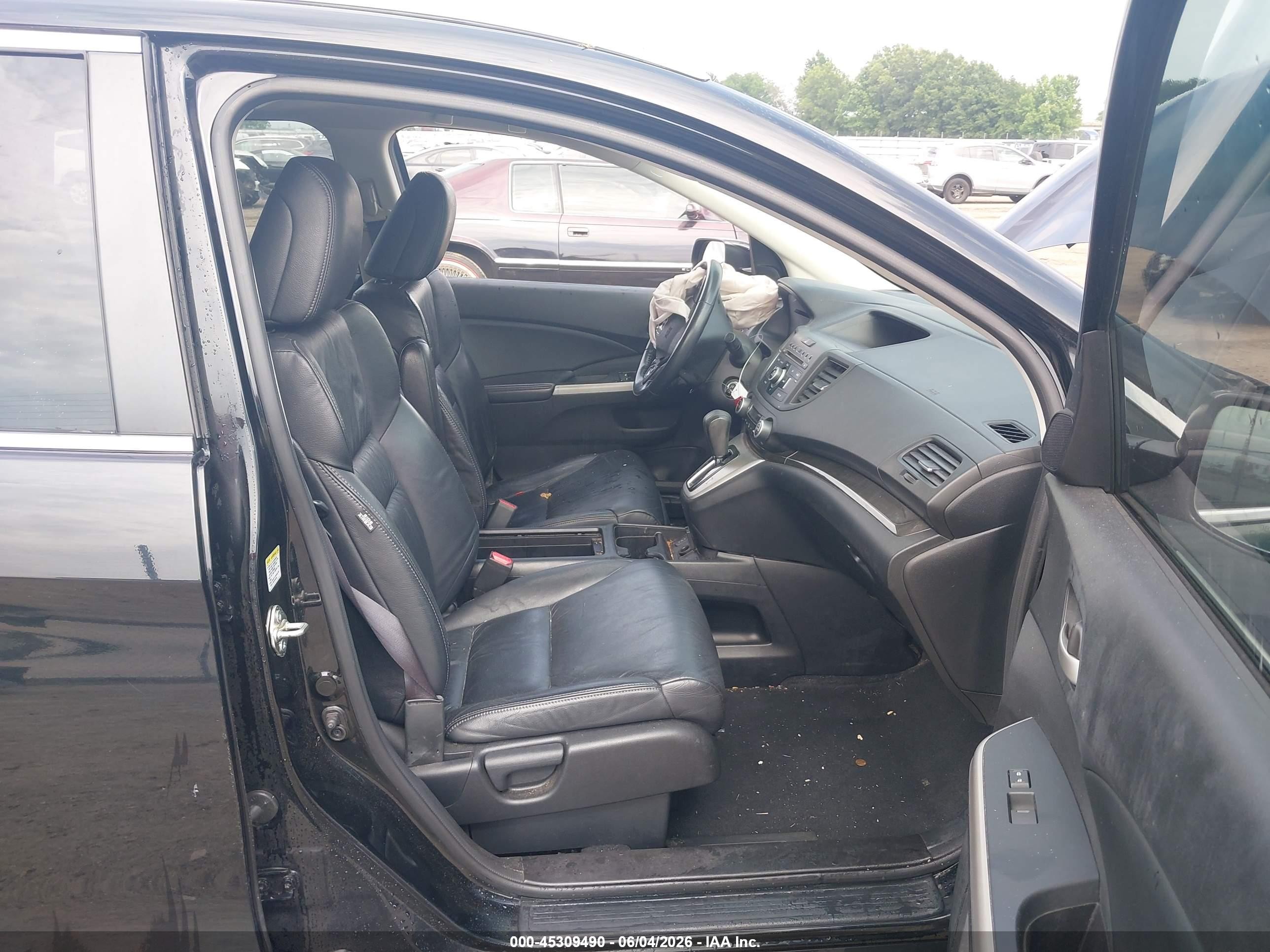 2014 Honda Cr-v Ex-l Black vin: 2HKRM3H75EH558046