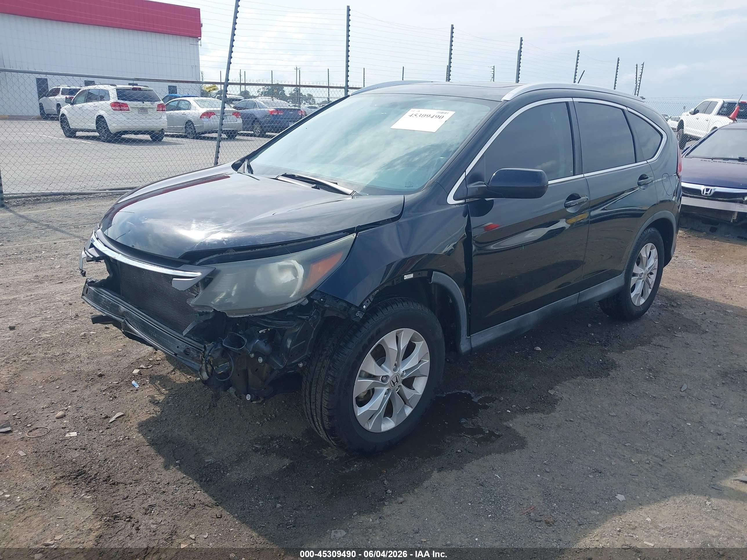 2014 Honda Cr-v Ex-l Black vin: 2HKRM3H75EH558046