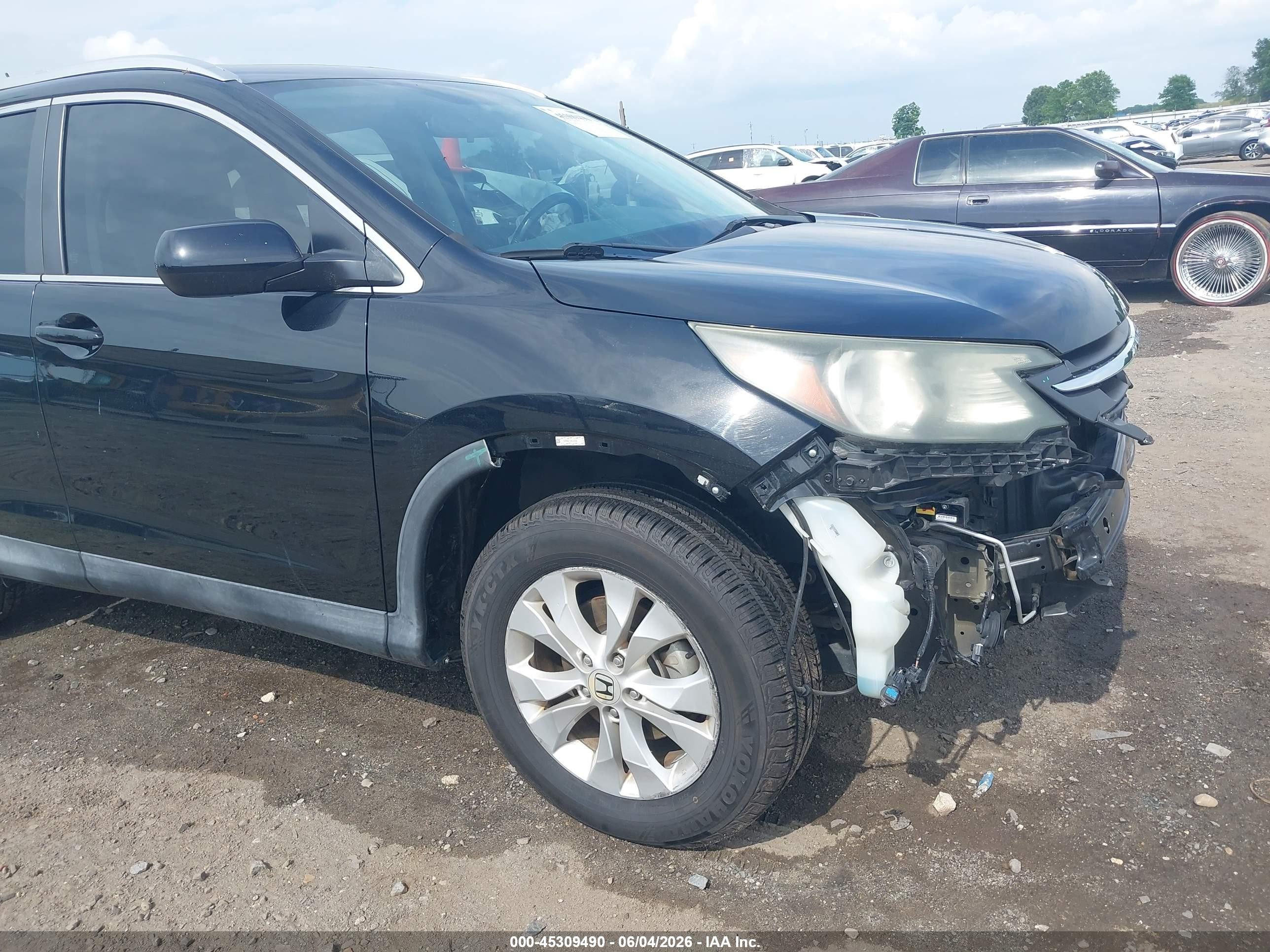 2014 Honda Cr-v Ex-l Black vin: 2HKRM3H75EH558046